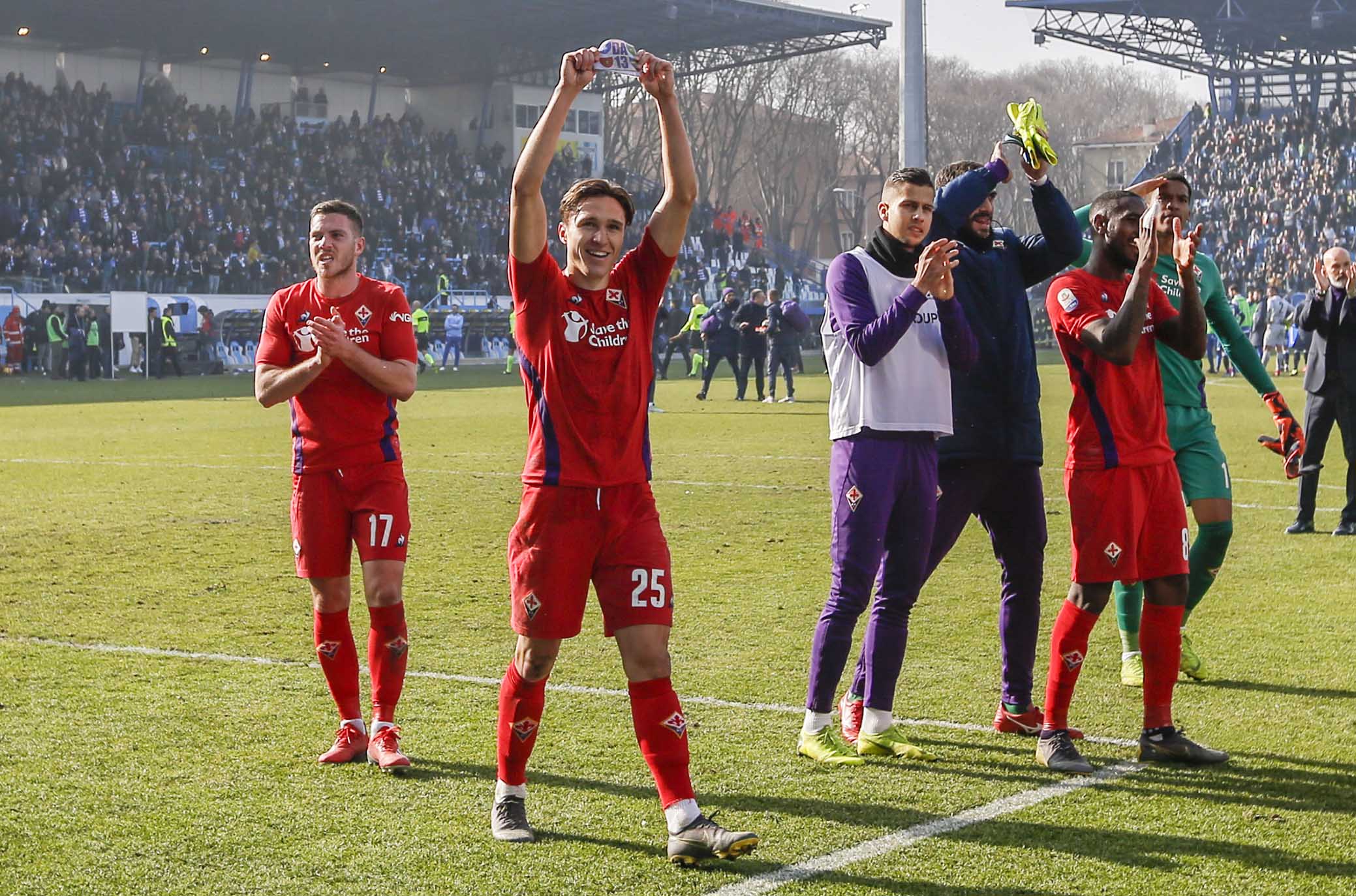 FERRARA - ITALY, 17-02-19 - 24° GIORNATA DI CAMPIONATO SERIE A TIM - STADIO PAOLO MAZZA : SPAL VS FIORENTINA, FOTO DI CASTALDI, NELLA FOTO: ESULTANZA FINE PARTITA