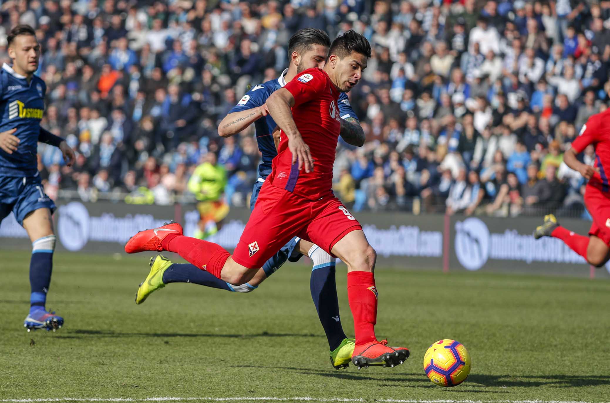 FERRARA - ITALY, 17-02-19 - 24° GIORNATA DI CAMPIONATO SERIE A TIM - STADIO PAOLO MAZZA : SPAL VS FIORENTINA, FOTO DI CASTALDI, NELLA FOTO: GOL DI GIOVANNI SIMEONE
