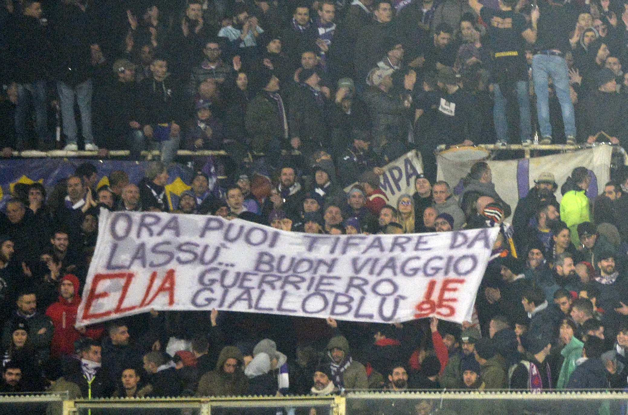 FIORENTINA-NAPOLI 09-02-2019 STRISCIONE ELIA. GALASSI SILVANO/SILPRESS