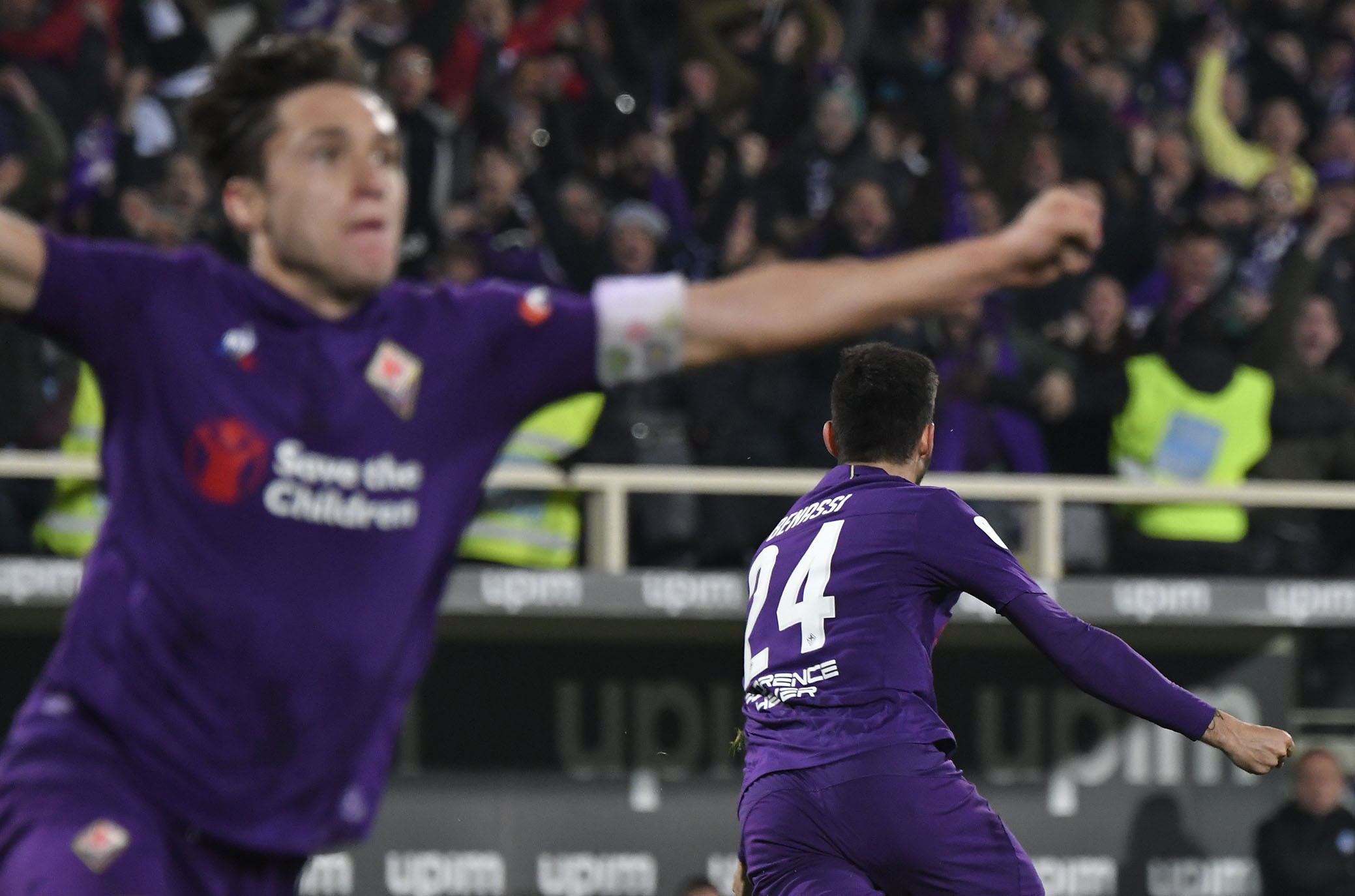 27-02-2019.SEMIFINALE COPPA ITALIA.FIORENTINA-ATALANTA. ESULTANZA DI BENASSI.GALASSI SILVANO/SILPRESS.