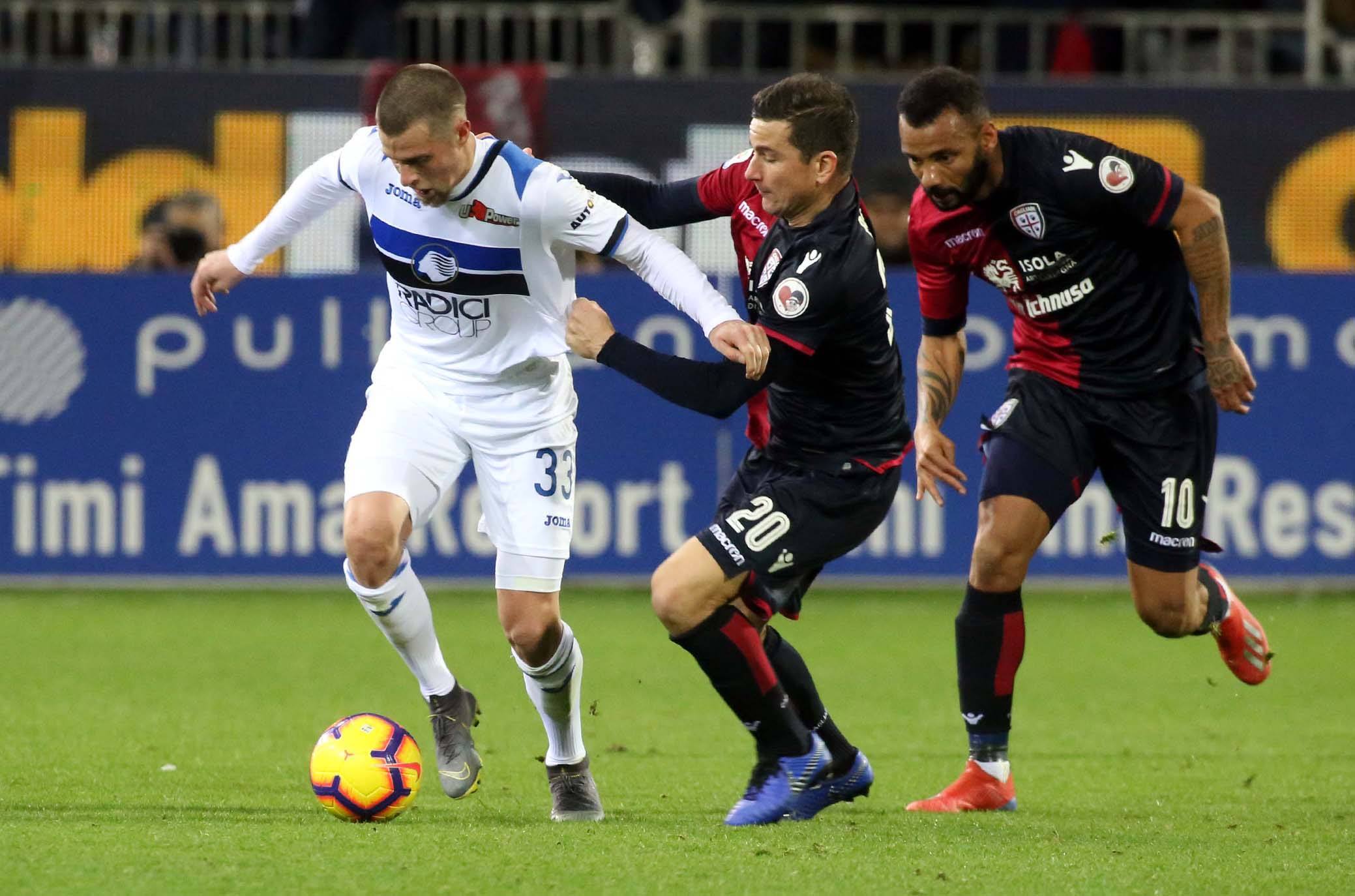 Serie A, l'Atalanta supera di misura il Cagliari e aggancia il 5° posto