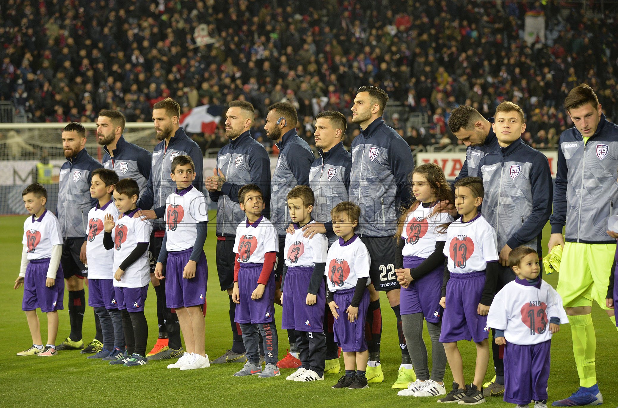 CAGLIARI-FIORENTINA 15-03-2019 IN RICORDO DI DAVIDE ASTORI. GALASSI SILVANO/SILPRESS