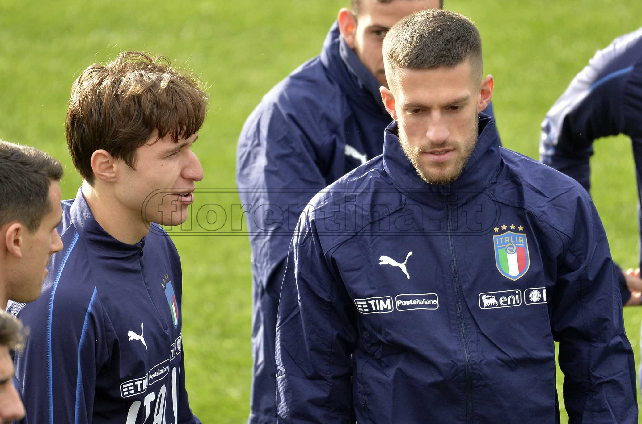 COVERCIANO 18-03-2019 RITIRO DELLA NAZIONALE. CRISTIANO BIRAGHI E FEDERICO CHIESA. GALASSI SILVANO/SILPRESS