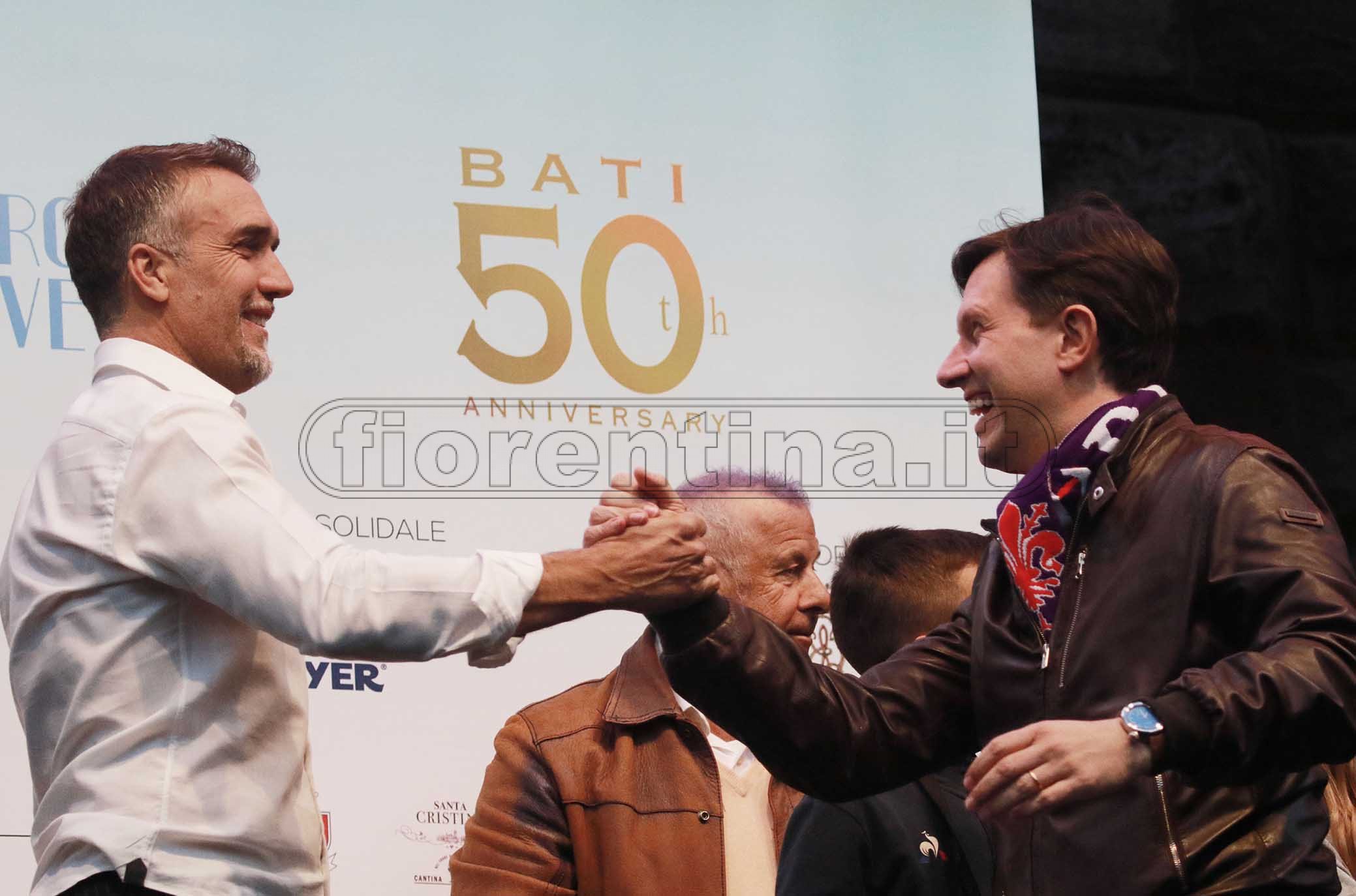 FIORENTINA 31-03-2019 GFESTA PER I 50 ANNI DI GABRIEL BATISTUTA IN PIAZZA DELLA SIGNORIA. DARIO NARDELLA. GALASSI SILVANO/SILPRESS