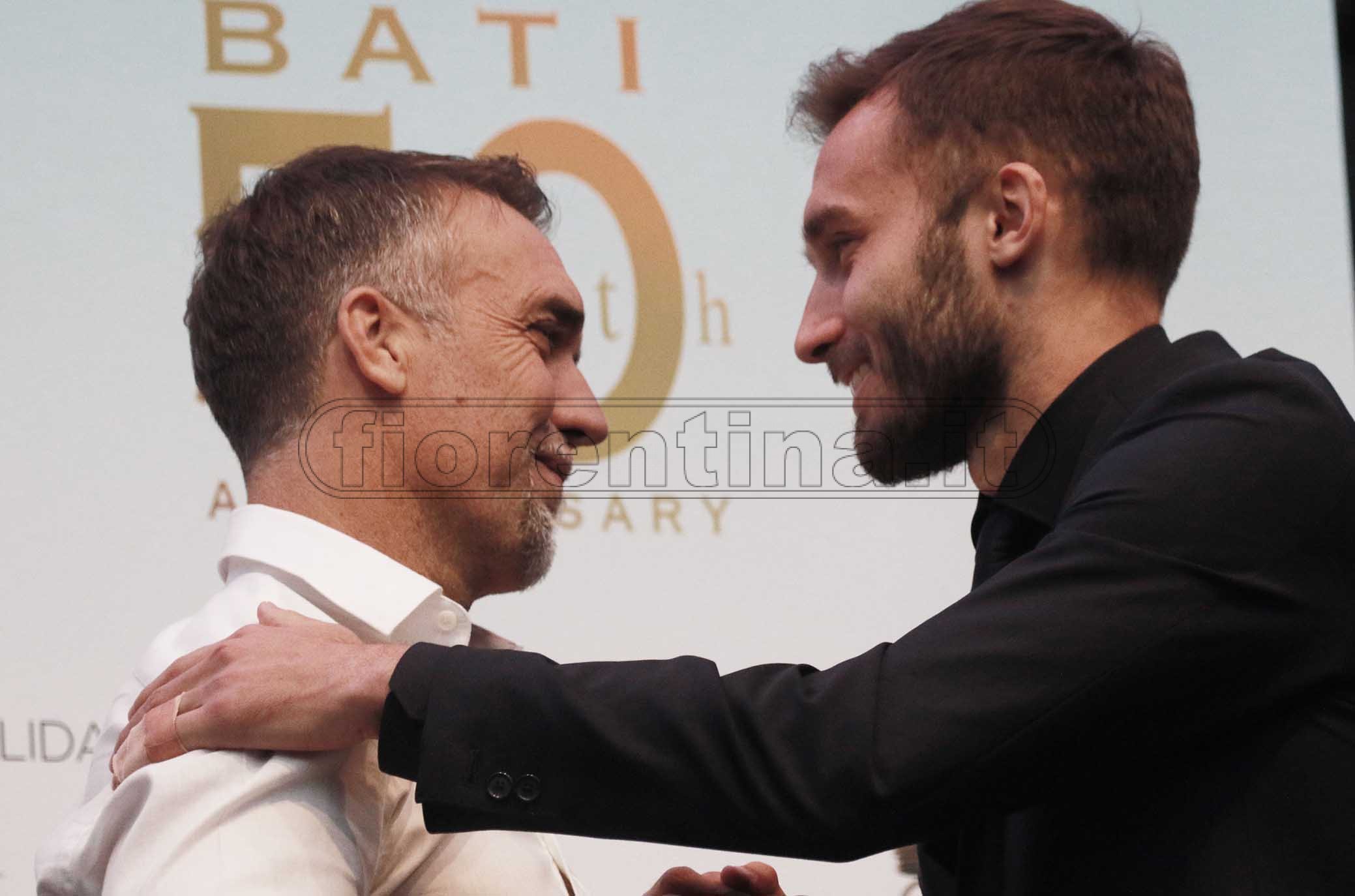 FIORENTINA 31-03-2019 GFESTA PER I 50 ANNI DI GABRIEL BATISTUTA IN PIAZZA DELLA SIGNORIA. GERMAN PEZZELLA. GALASSI SILVANO/SILPRESS