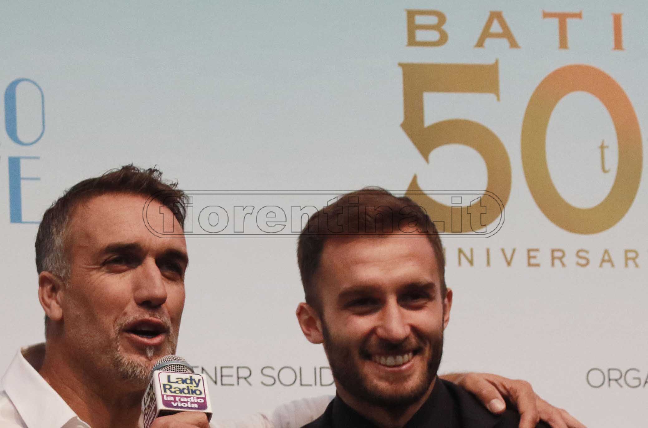 FIORENTINA 31-03-2019 GFESTA PER I 50 ANNI DI GABRIEL BATISTUTA IN PIAZZA DELLA SIGNORIA GERMAN PEZZELLA. GALASSI SILVANO/SILPRESS
