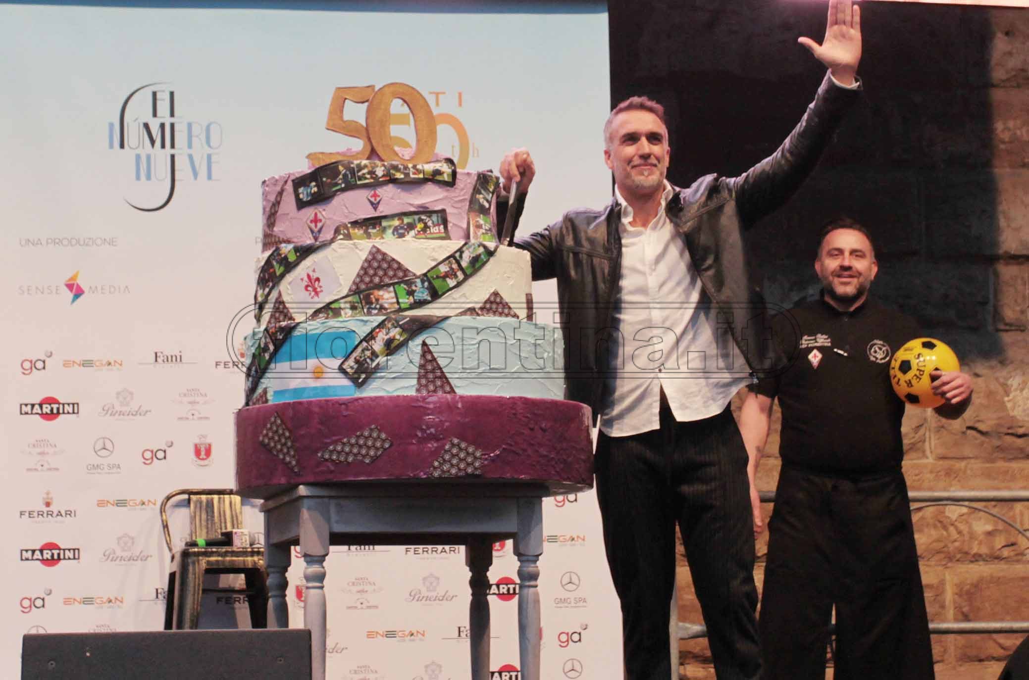 FIORENTINA 31-03-2019 GFESTA PER I 50 ANNI DI GABRIEL BATISTUTA IN PIAZZA DELLA SIGNORIA. GALASSI SILVANO/SILPRESS