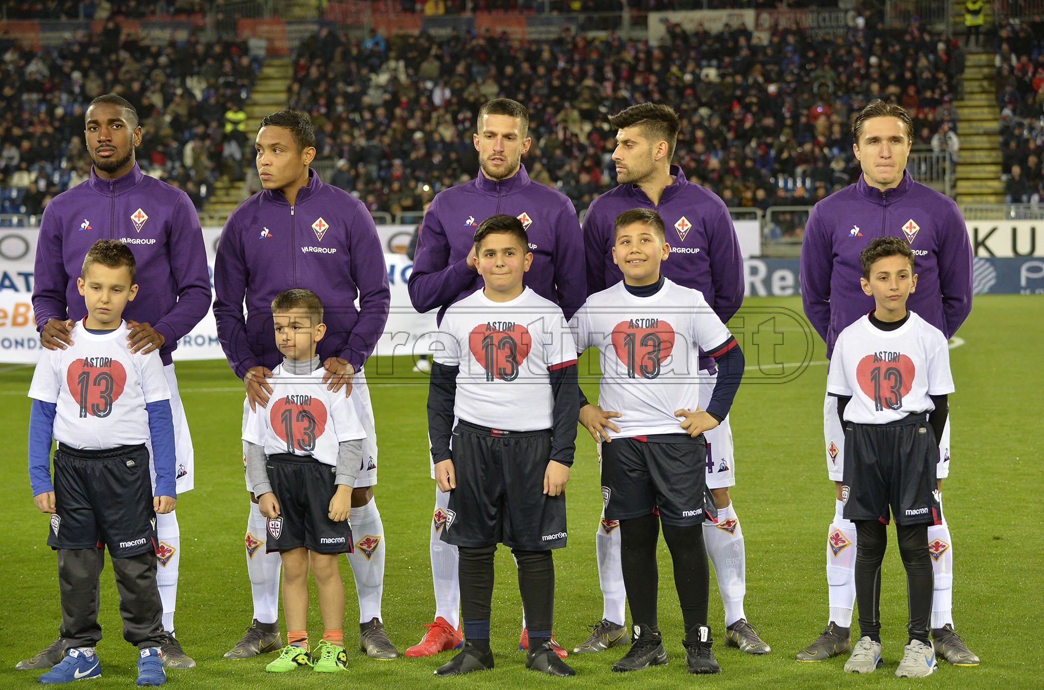 CAGLIARI-FIORENTINA 15-03-2019 IN RICORDO DI DAVIDE ASTORI. GALASSI SILVANO/SILPRESS