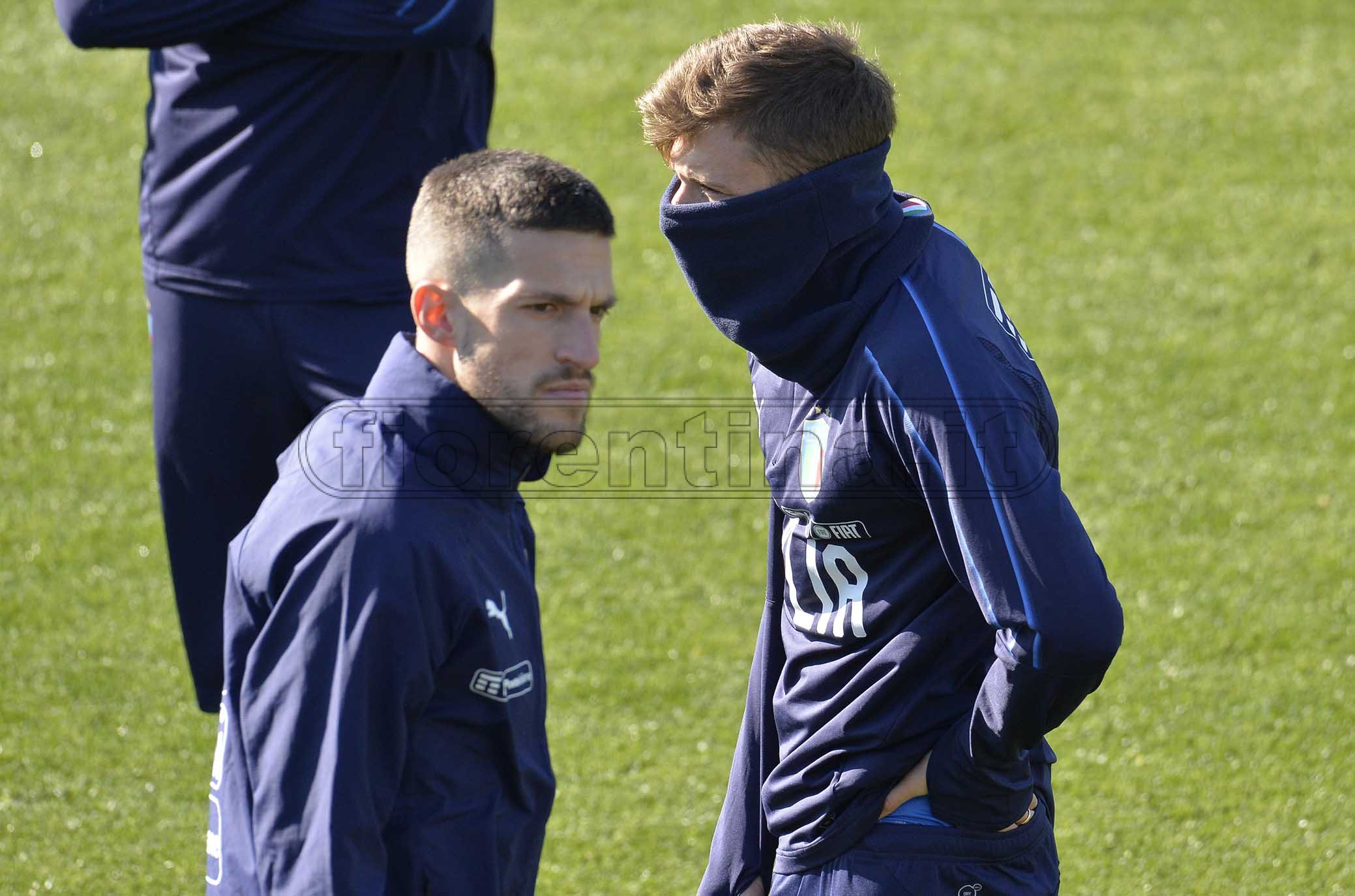 COVERCIANO 20-03-2019 RITIRO DELLA NAZIONALE. CRISTIANO BIRAGHI E NICOLO BARELLA. GALASSI SILVANO/SILPRESS