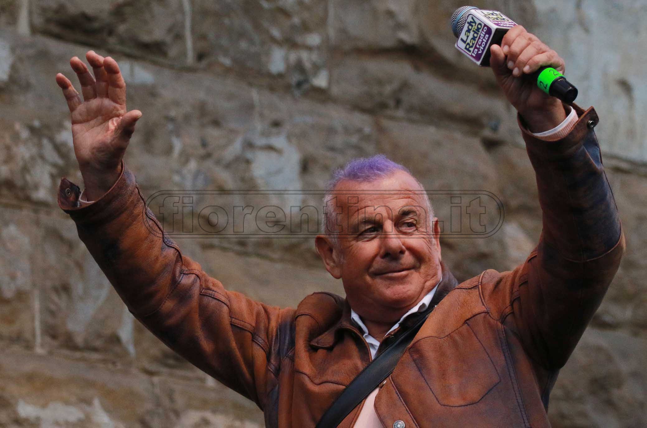 FIORENTINA 31-03-2019 GFESTA PER I 50 ANNI DI GABRIEL BATISTUTA IN PIAZZA DELLA SIGNORIA. LUCIANO DATI. GALASSI SILVANO/SILPRESS