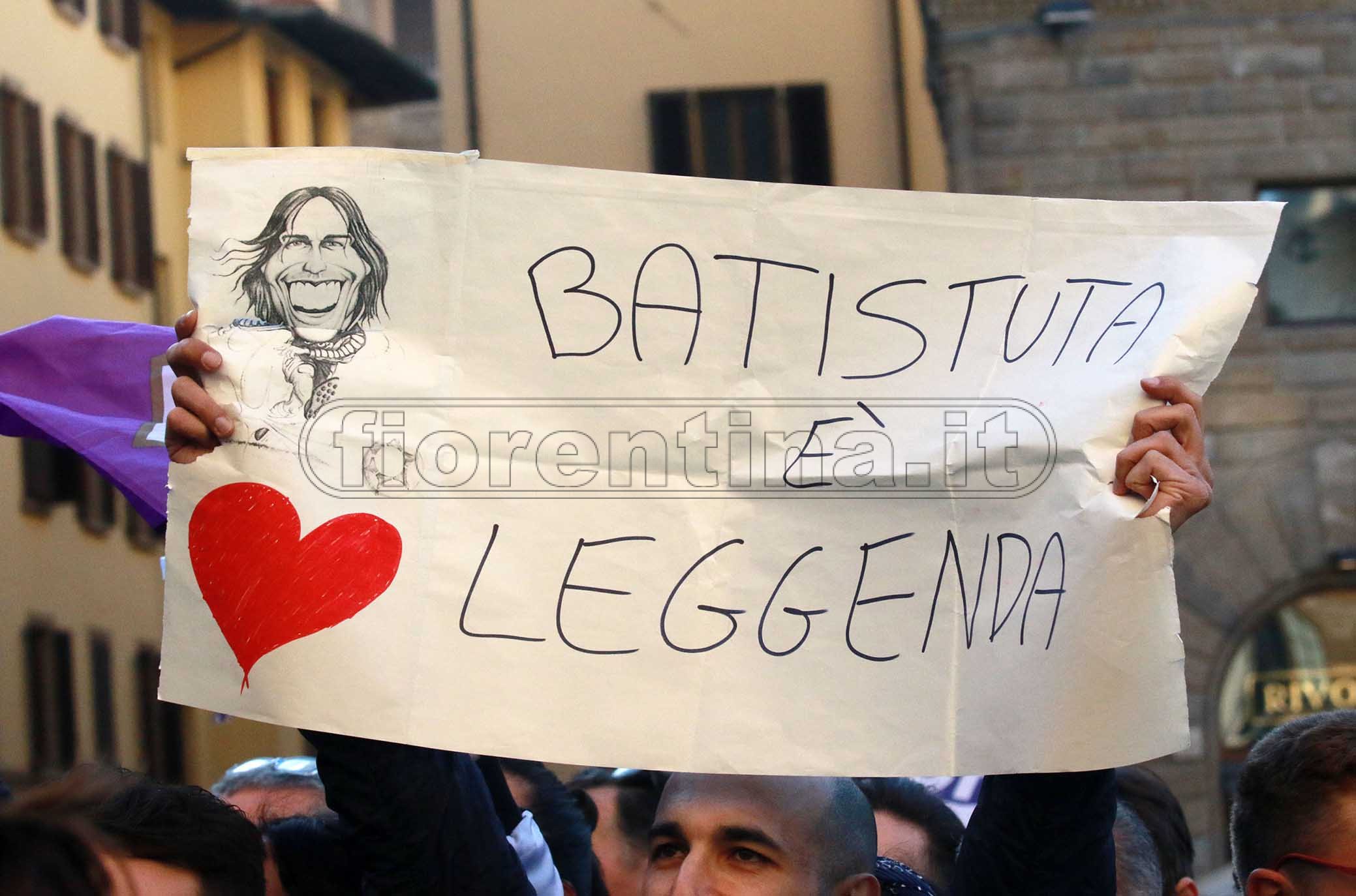 FIORENTINA 31-03-2019 GFESTA PER I 50 ANNI DI GABRIEL BATISTUTA IN PIAZZA DELLA SIGNORIA. GALASSI SILVANO/SILPRESS