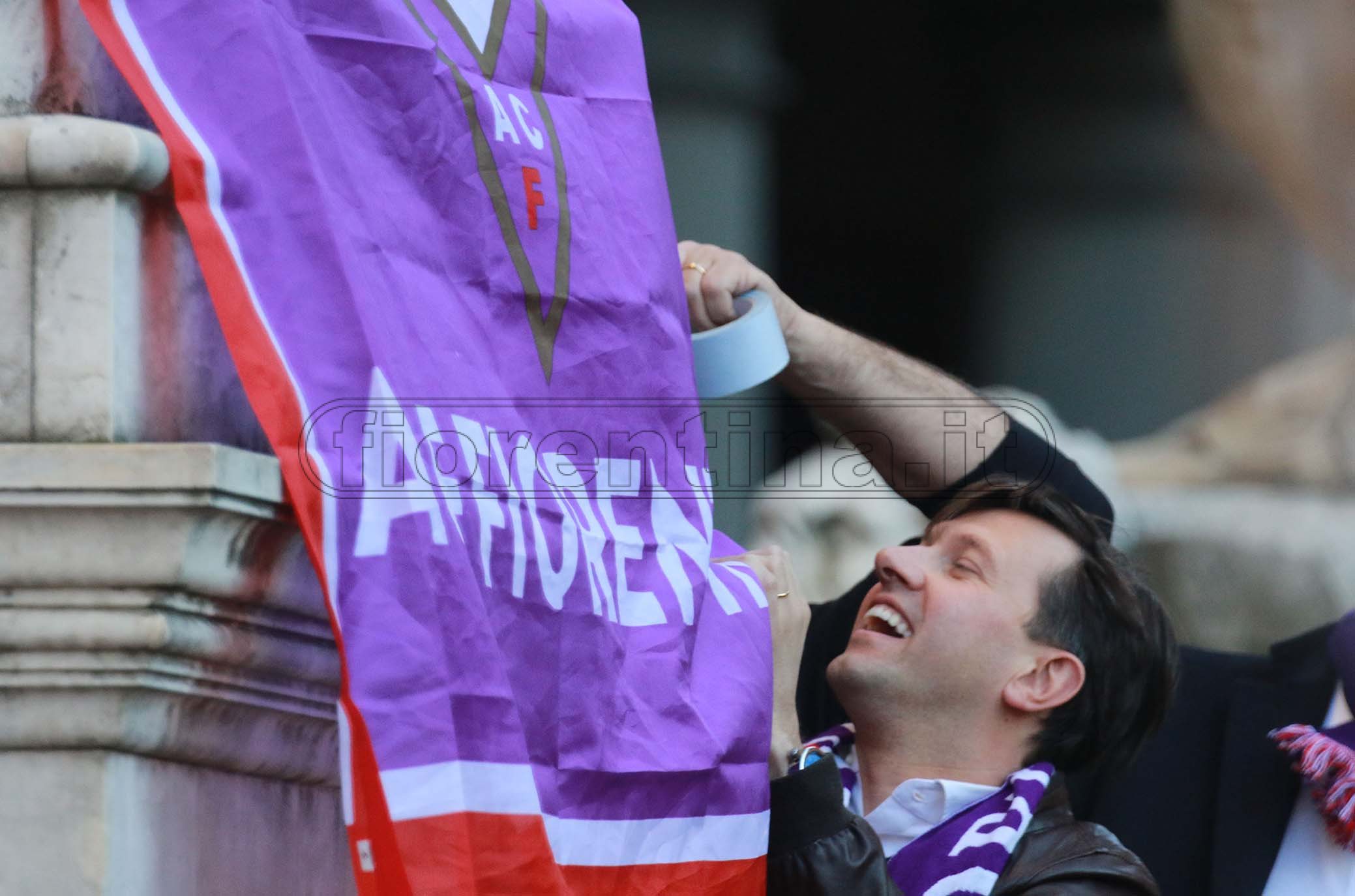 FIORENTINA 31-03-2019 GFESTA PER I 50 ANNI DI GABRIEL BATISTUTA IN PIAZZA DELLA SIGNORIA DARIO NARDELLA. GALASSI SILVANO/SILPRESS