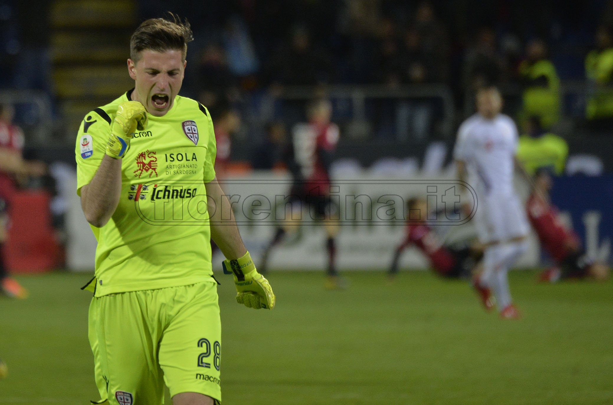 CAGLIARI-FIORENTINA 15-03-2019 CRAGNO ESULTA GALASSI SILVANO/SILPRESS
