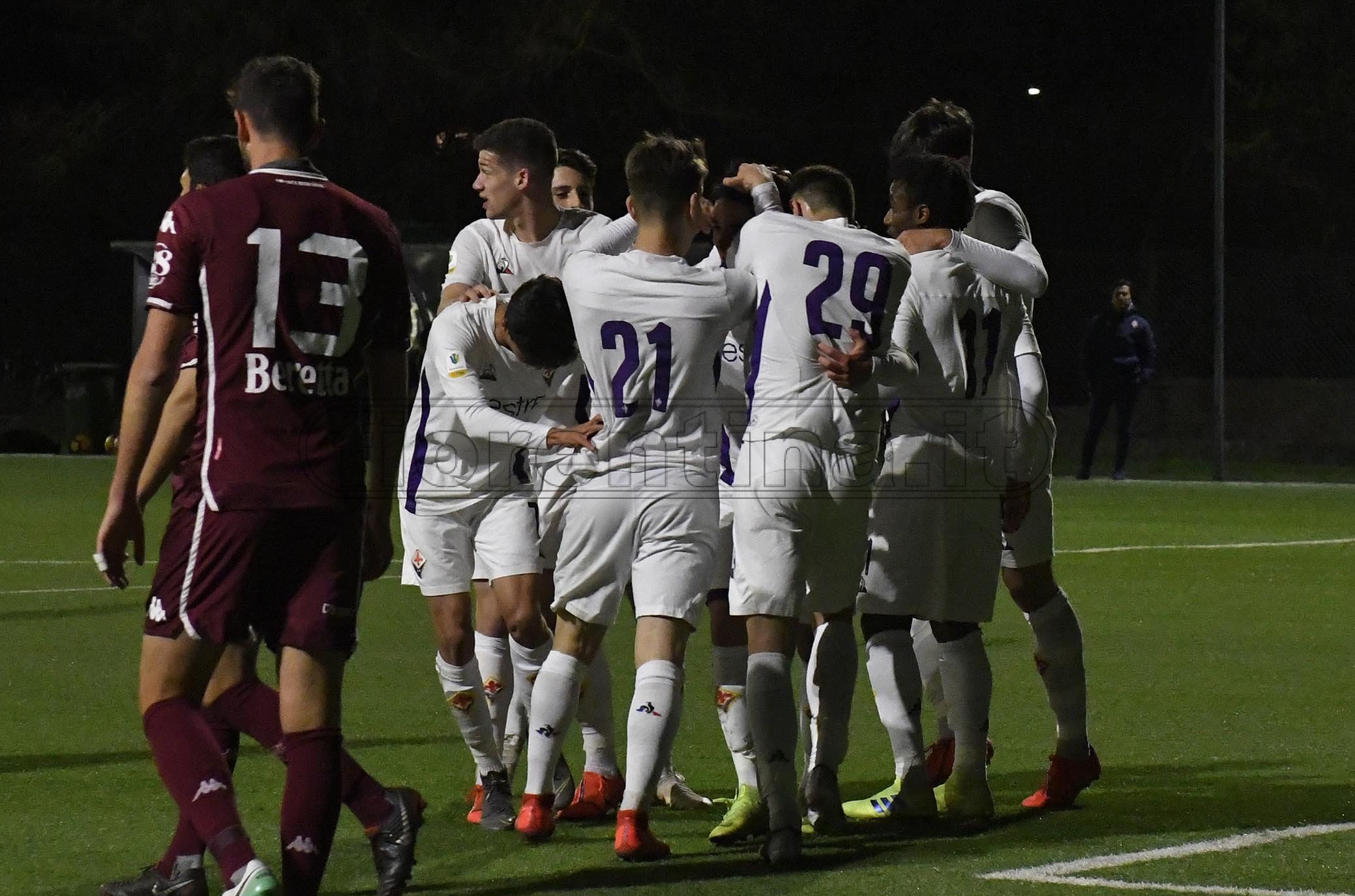 FIORENTINA PRIMAVERA-TORINO. 19-03-2019 ESULTANZA DOPO IL GOL DI GABRIELE FERRARINI. GALASSI SILVANO/SILPRESS