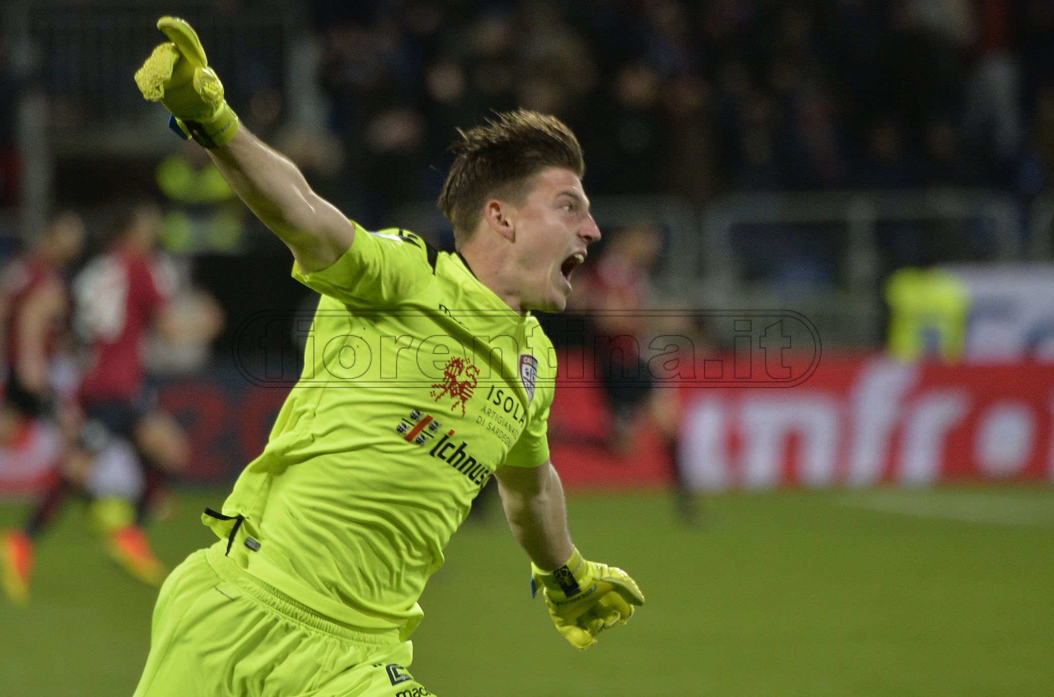 CAGLIARI-FIORENTINA 15-03-2019 CRAGNO ESULTA GALASSI SILVANO/SILPRESS