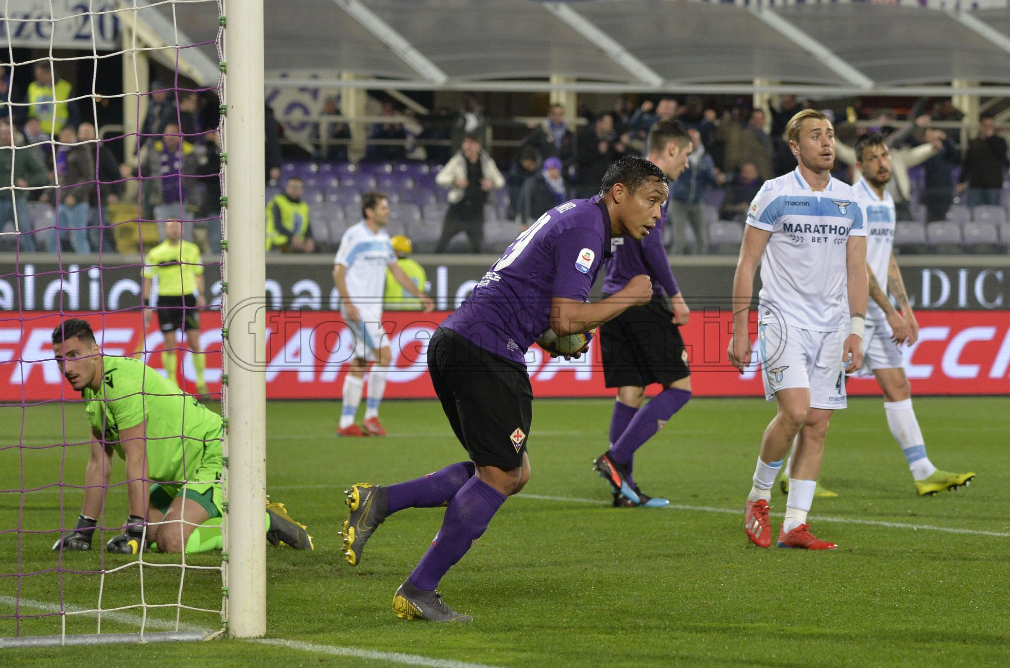 FIORENTINA-LAZIO 10-03-2019 ESULTANZA DI LUIS MURIEL. GALASSI SILVANO/SILPRESS