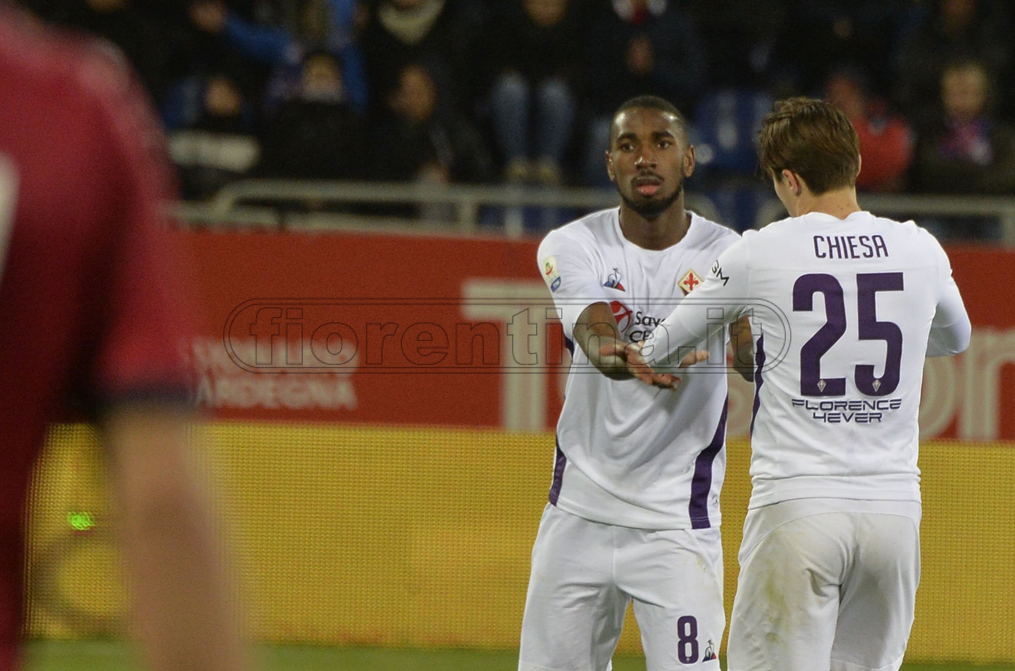 CAGLIARI-FIORENTINA 15-03-2019 FEDERICO CHIESA E GERSON DOPO IL GOL 2-1 GALASSI SILVANO/SILPRESS
