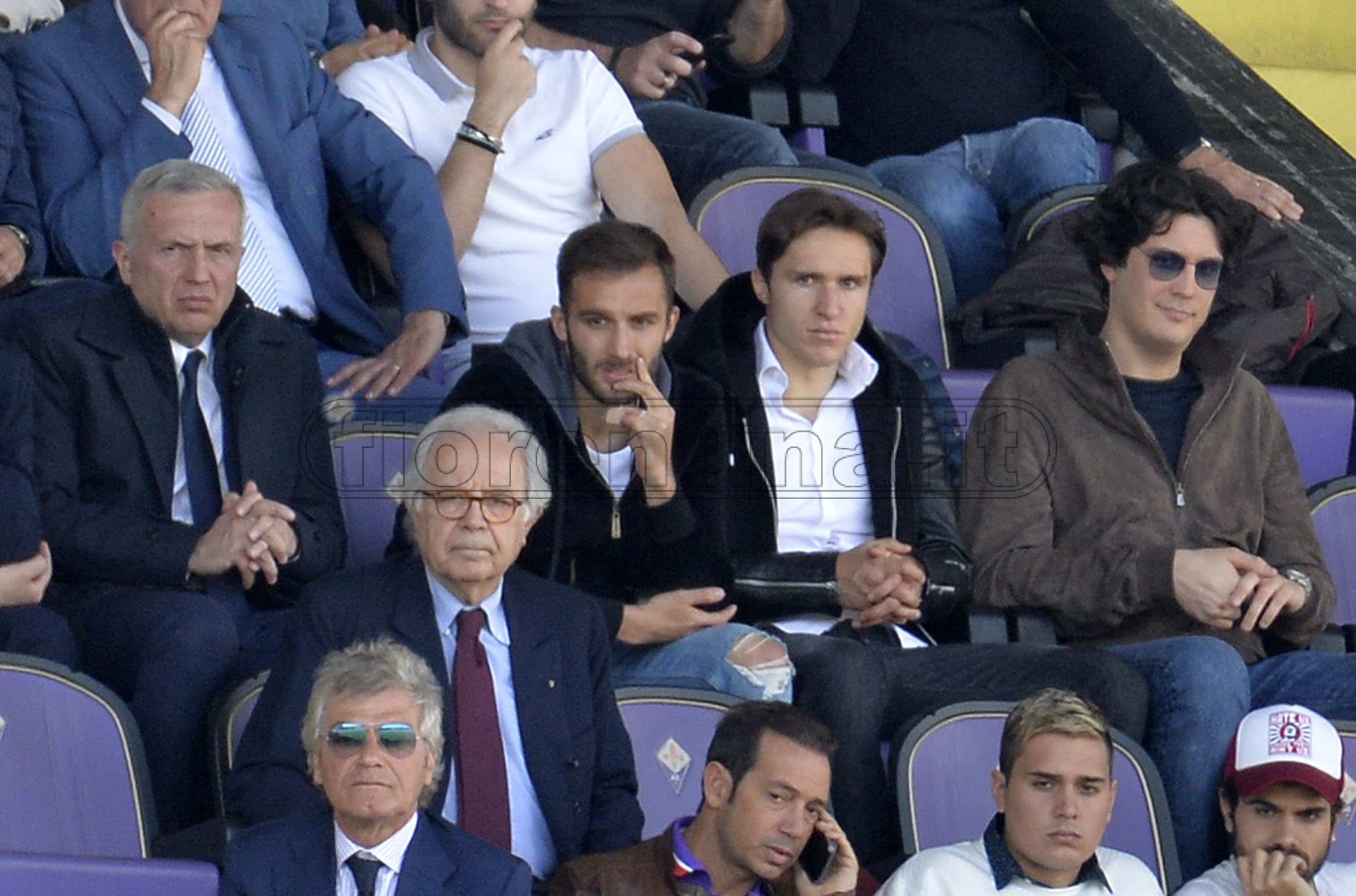 FIORENTINA-TORINO 31-03-2019 GERMAN PEZZELLA E FEDERICO CHIESA IN TRIBUNA. GALASSI SILVANO/SILPRESS