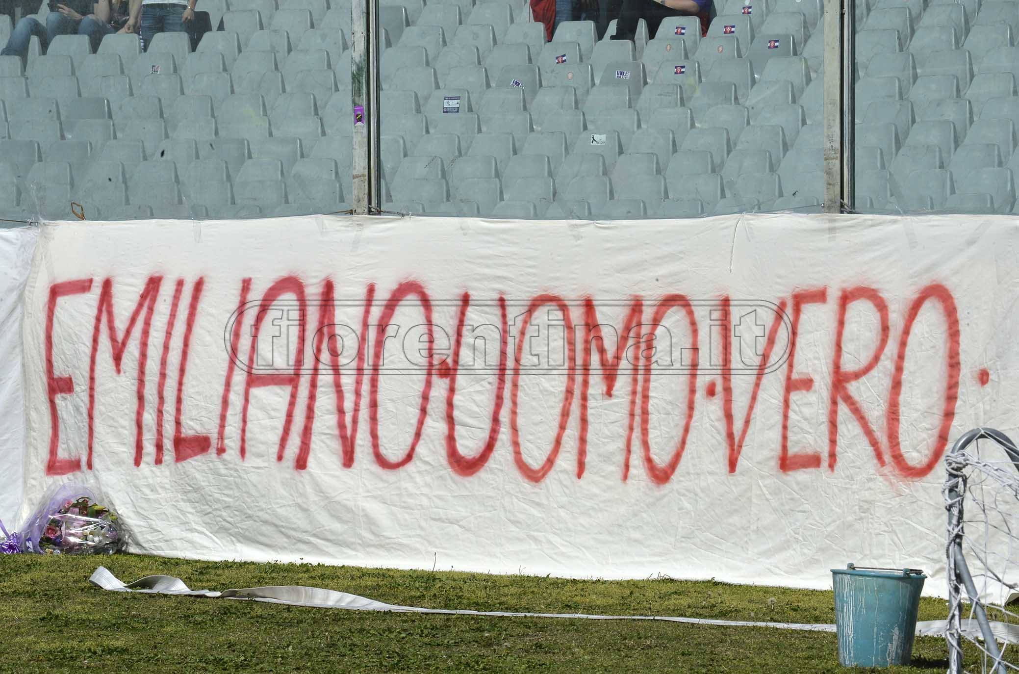 FIORENTINA-TORINO 31-03-2019 STRISCIONE IN RICORDO DI EMILIANOMONDONICO. GALASSI SILVANO/SILPRESS