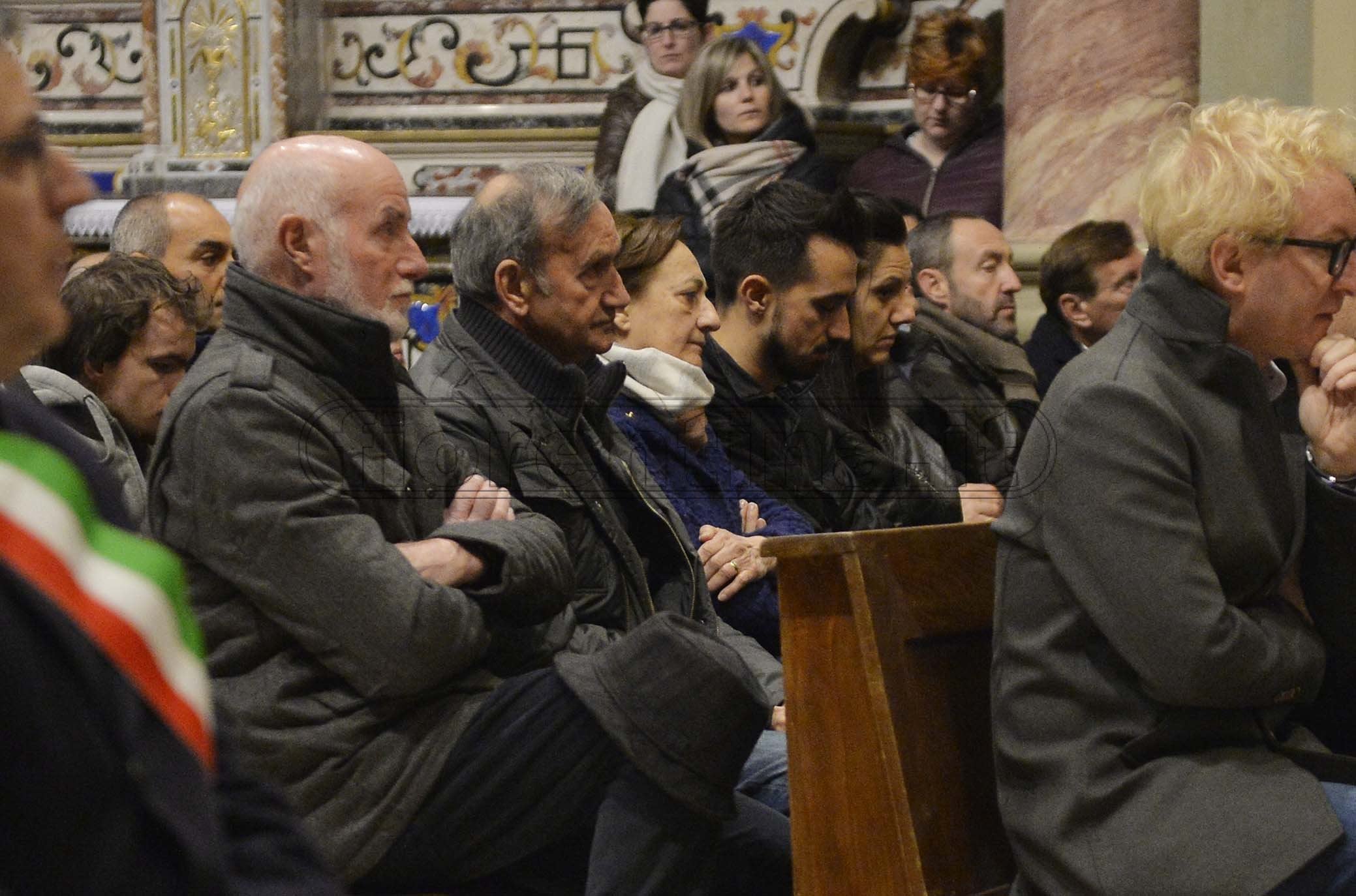 Bergamo 04-03-2019. La squadra a San Pellegrino per commemorare il capitano Davide Astori ad un anno di distanza dalla sua tragica scomparsa. I GENITORI DI DAVIDE ASTORI. GALASSI SILVANO/SILPRESS