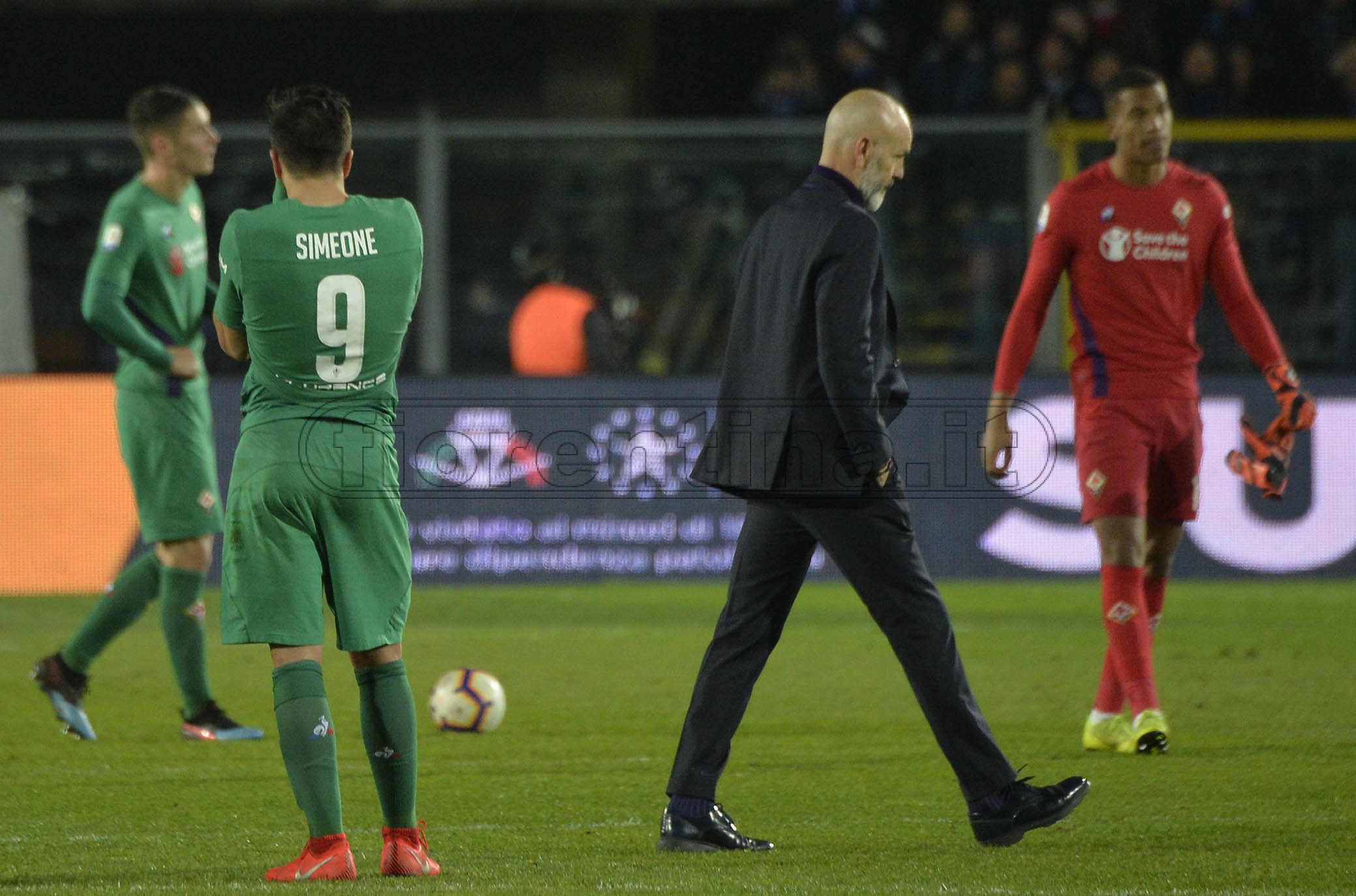 ATALANTA-FIORENTINA 03-03-2019 SIMEONE PIOLI E LAFONT DELUSI MA FINE PARTITA. GALASSI SILVANO/SILPRESS