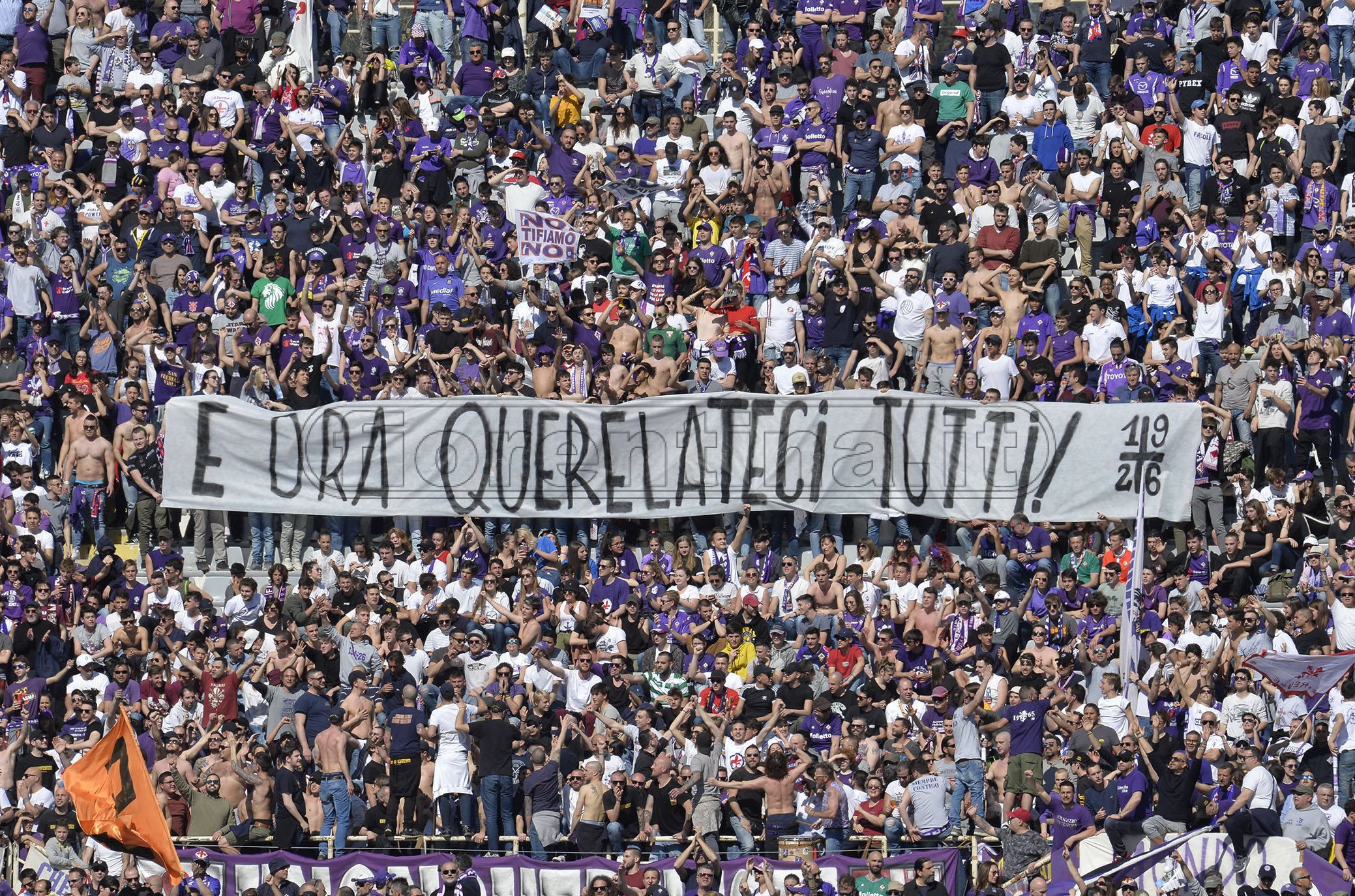 FIORENTINA-TORINO 31-03-2019 STRISCIONE IN CURVA FIESOLE. GALASSI SILVANO/SILPRESS