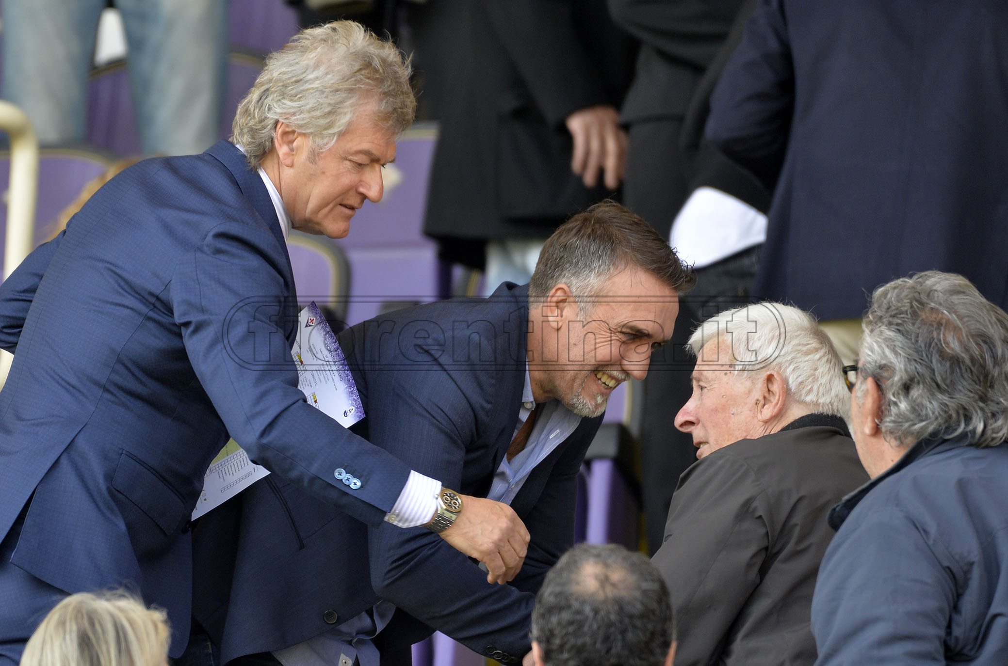 FIORENTINA-TORINO 31-03-2019 ROMANO FOGLIE , GIANCARLO ANTOGNONI E GABRIEL BATISTUTA. GALASSI SILVANO/SILPRESS