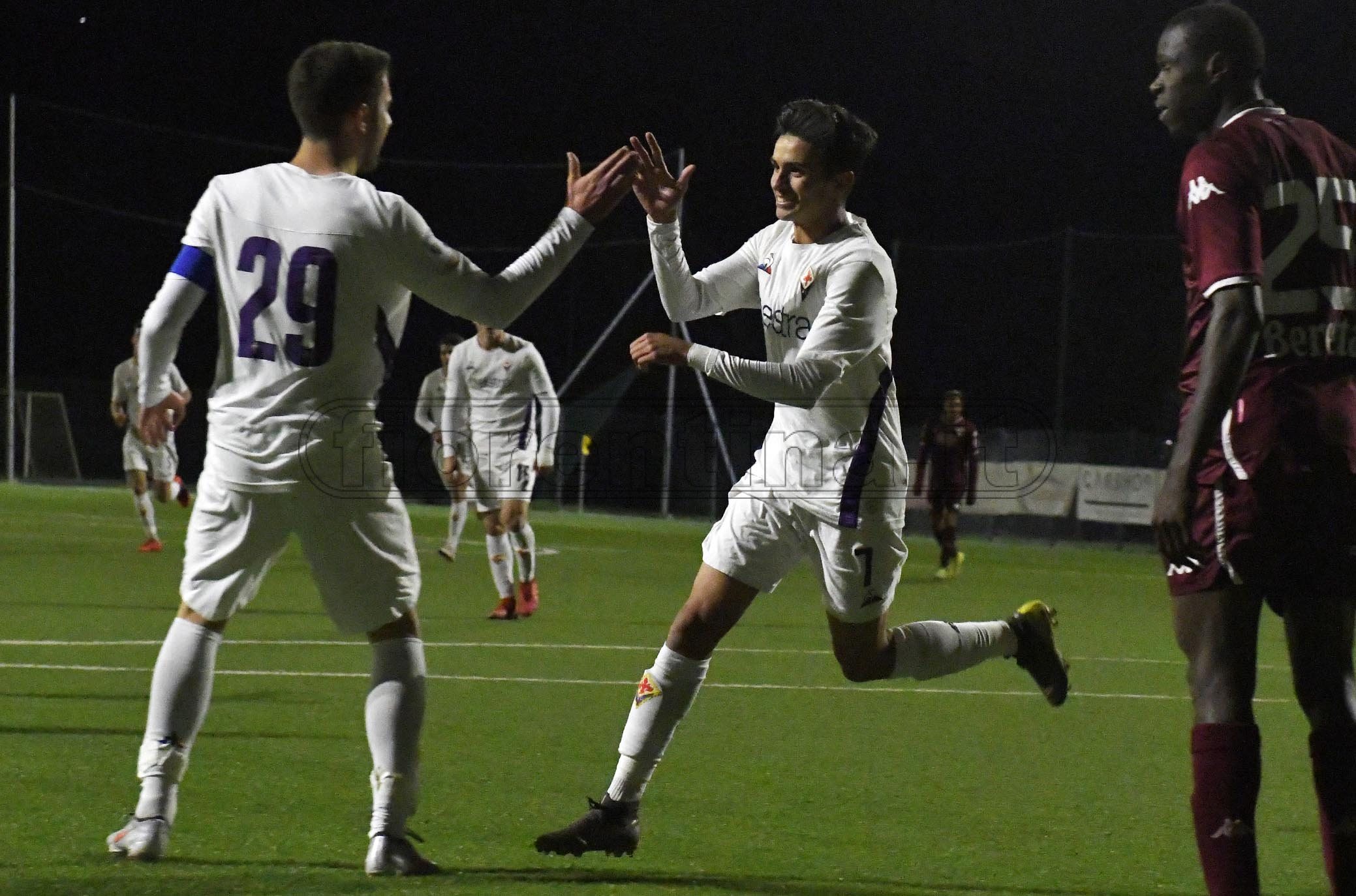 FIORENTINA PRIMAVERA-TORINO. 19-03-2019 ESULTANZA DI CRISTOBAL MONTIEL CON MAGANJIC. GALASSI SILVANO/SILPRESS