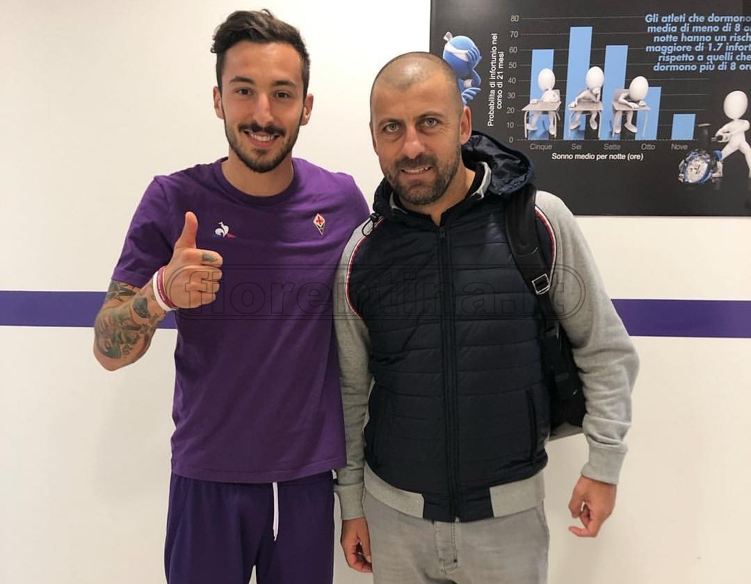 Samuel in visita ai viola. Ceccherini: "Con uno dei più grandi difensori della storia" (FOTO)