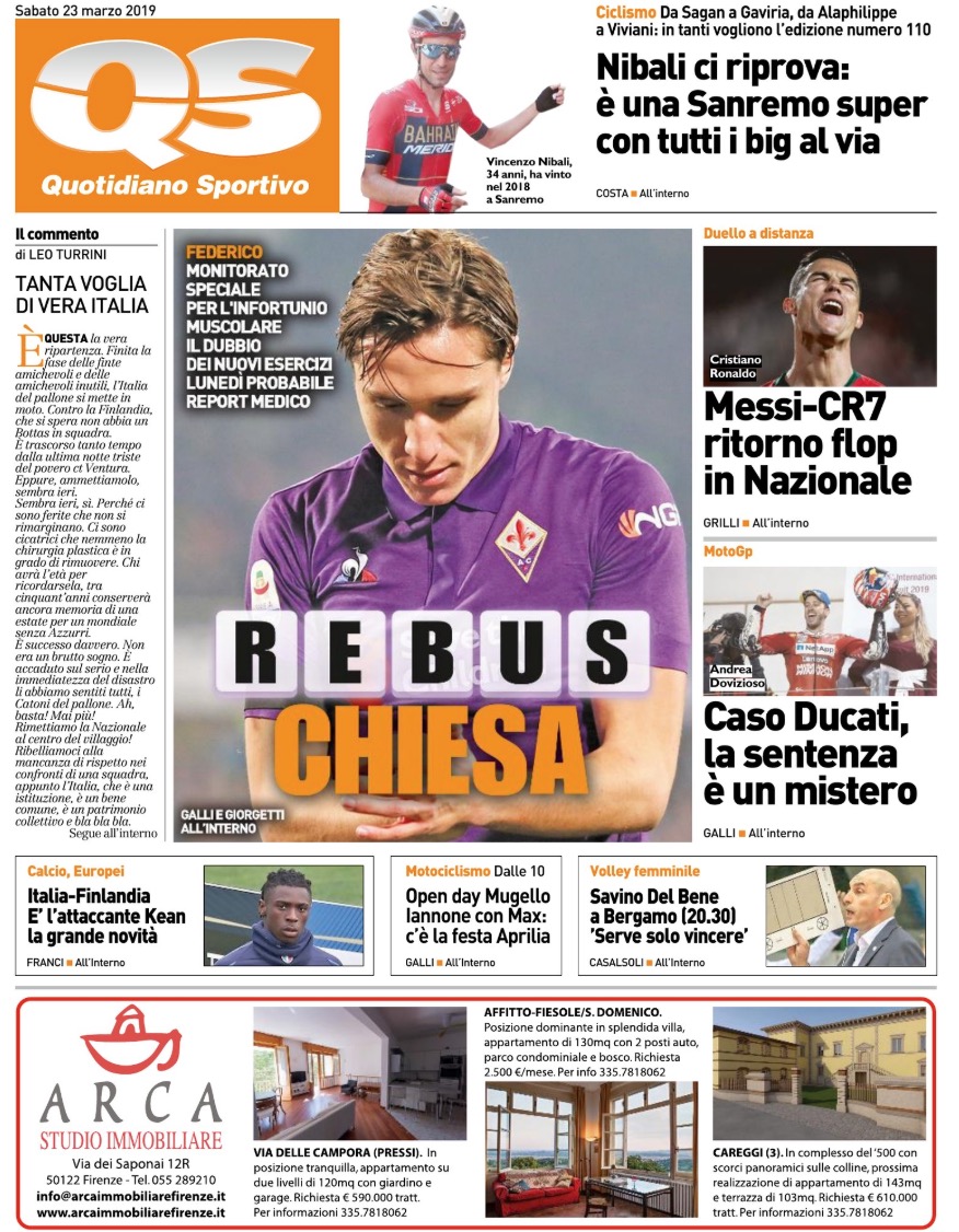Quotidiani: la prima pagina di Qs, Stadio, Gazzetta, Corriere dello Sport, Tuttosport