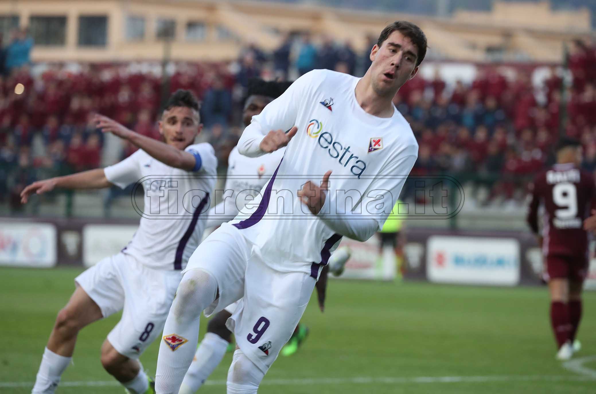 TORINO PRIMAVERA-FIORENTINA PRIMAVERA FINALE DI COPPA ITALIA. 12-04-2019 ESULTANZA DI DUSAN VLAHOVIC. GALASSI SILVANO/SILPRESS