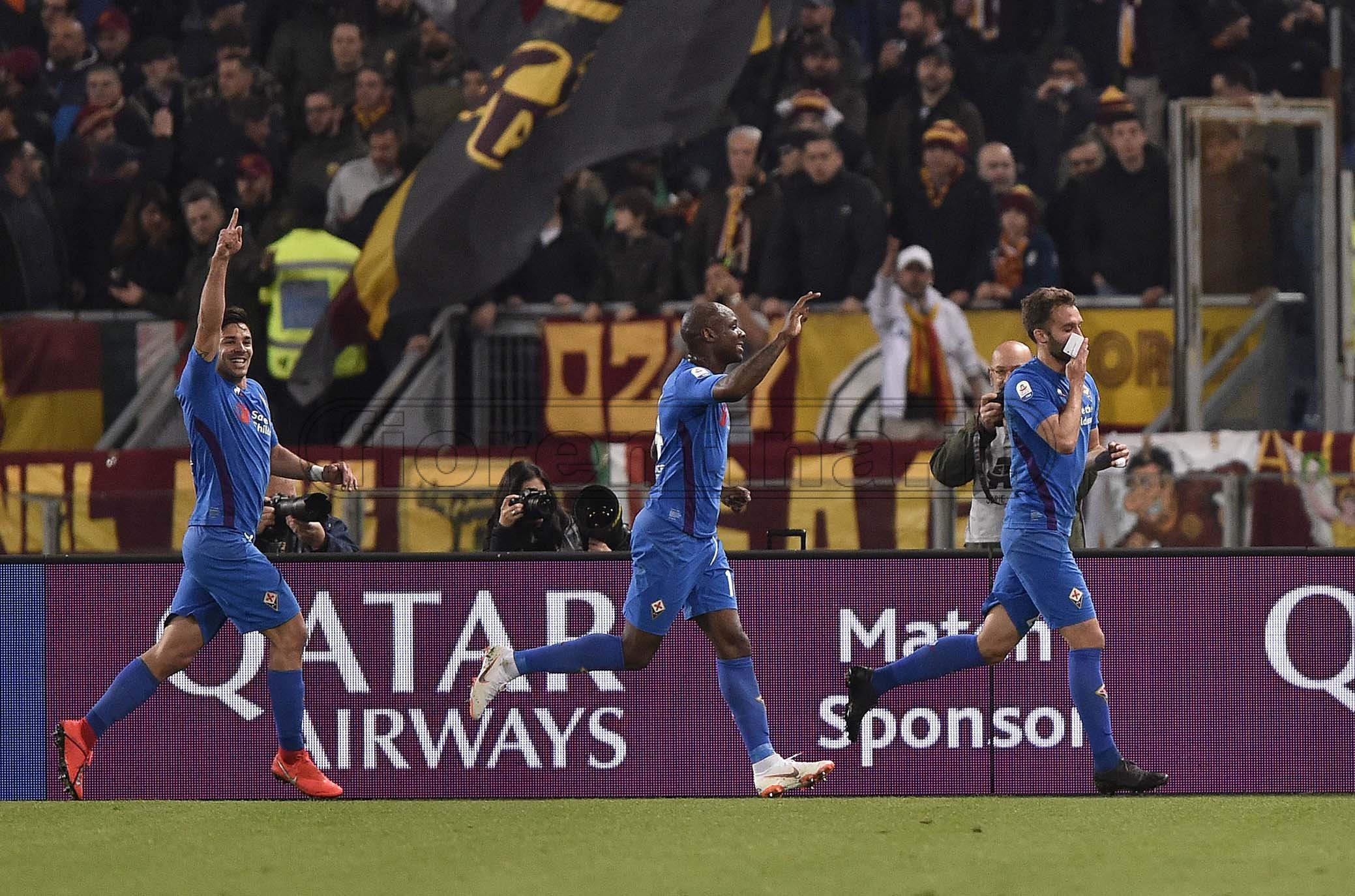ROMA-FIORENTINA 03-04-2019 ESULTANZA DI GERMAN PEZZELLA. SILPRESS