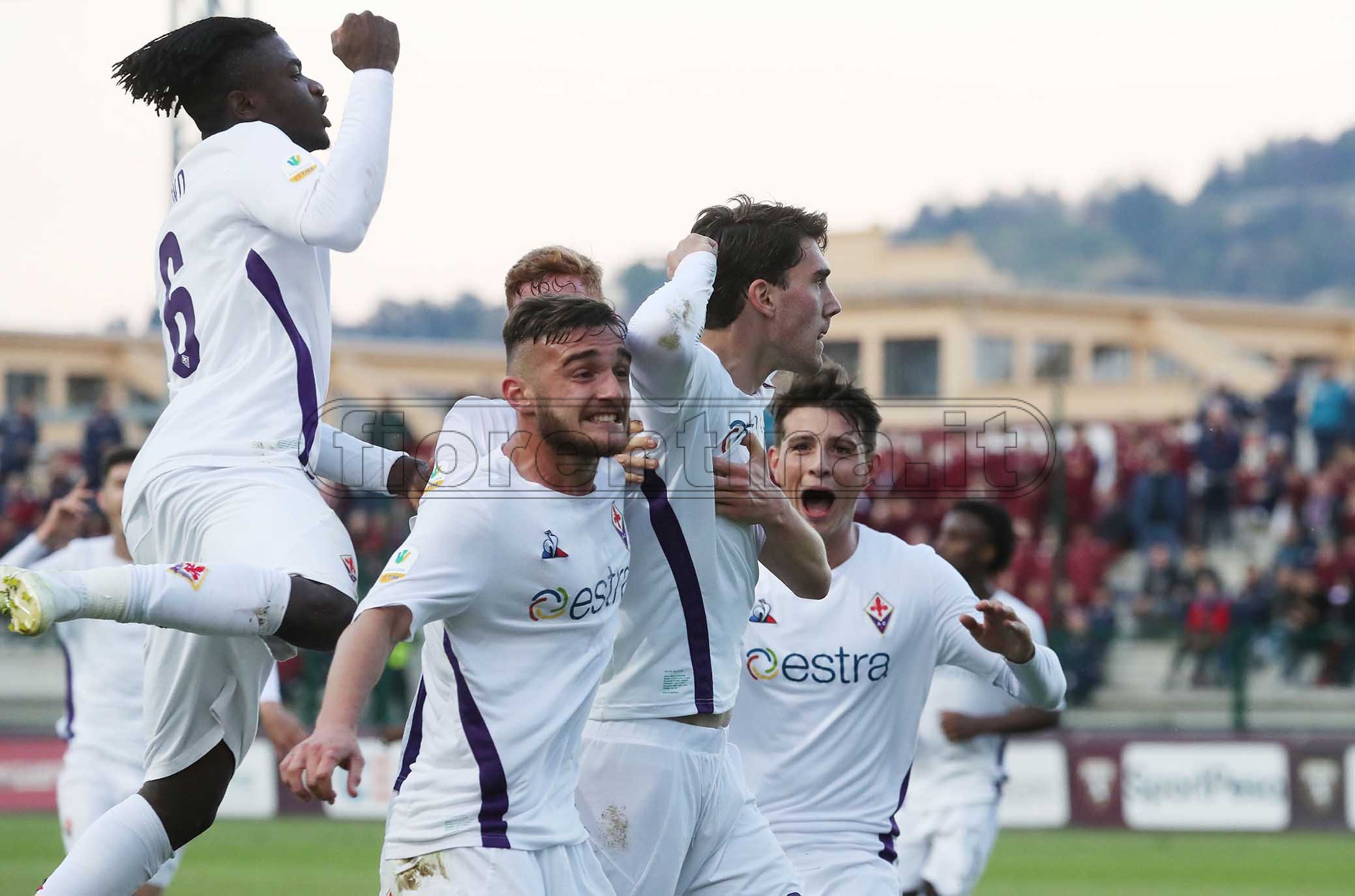 TORINO PRIMAVERA-FIORENTINA PRIMAVERA FINALE DI COPPA ITALIA. 12-04-2019 ESULTANZA DI DUSAN VLAHOVIC. GALASSI SILVANO/SILPRESS