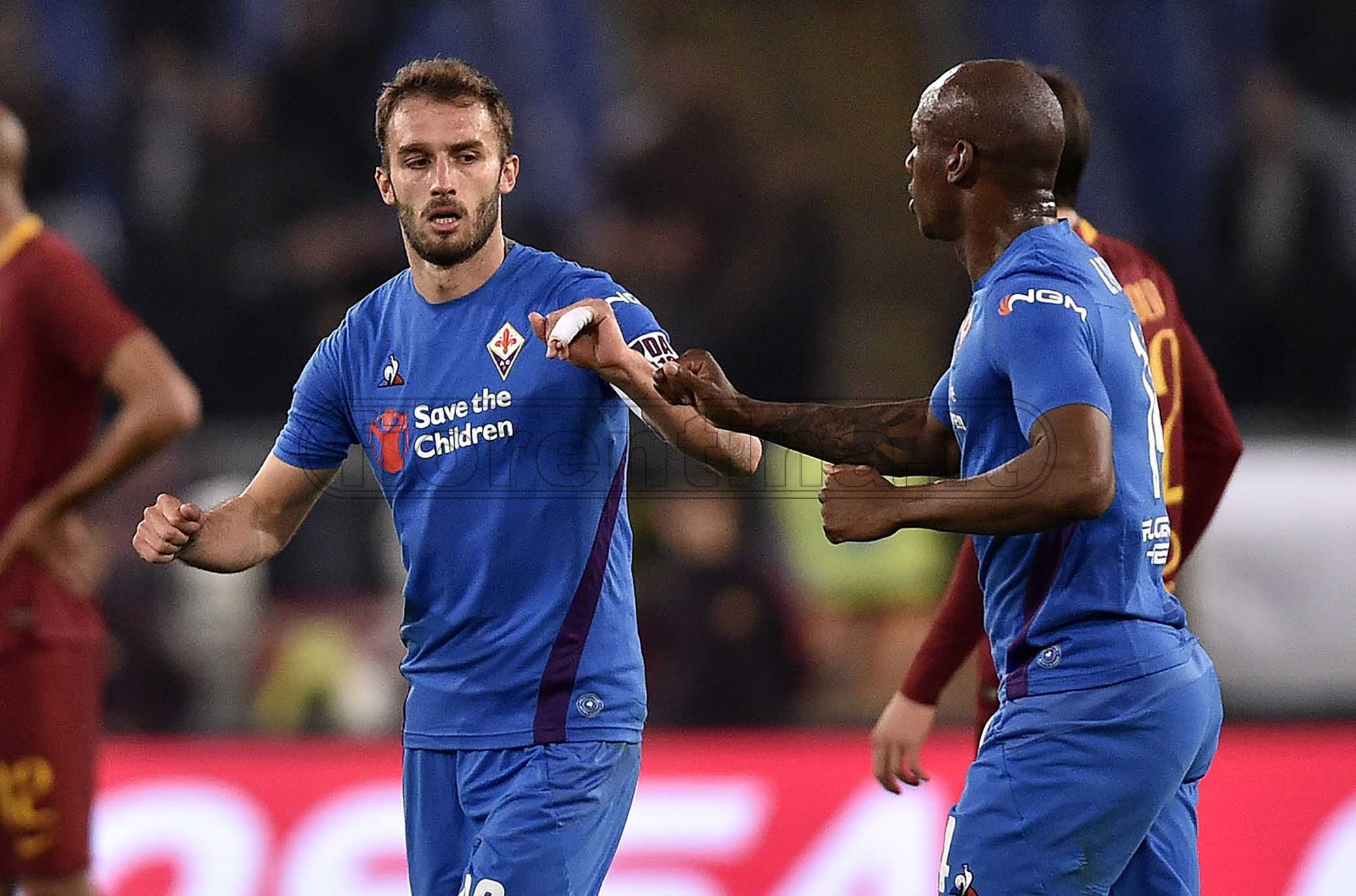 ROMA-FIORENTINA 03-04-2019 ESULTANZA DI GERMAN PEZZELLA CON DABO. SILPRESS