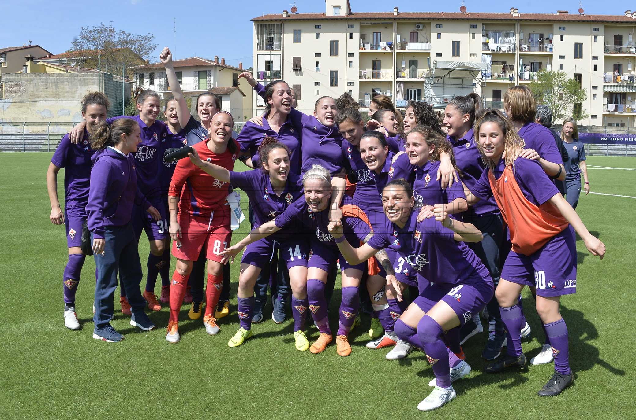 FIORENTINA WOMEN'S-ROMA 20-04-2019 ESULTANZA DI FINE PARTITA. GALASSI SILVANO/SILPRESS