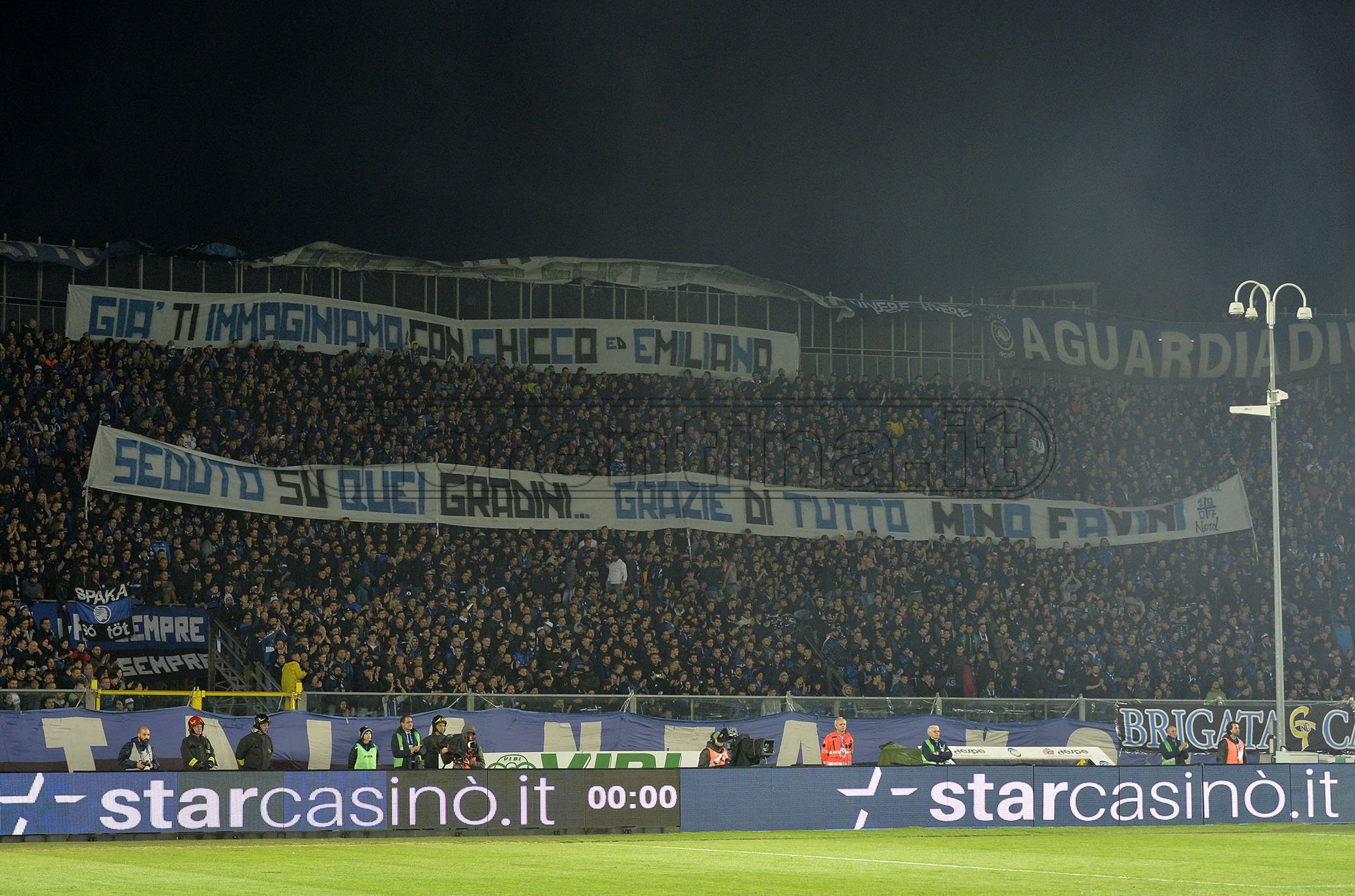 ATALANTA-FIORENTINA 25-04-2019 COREOGRAFIA IN CURVA ATALANTINA. GALASSI SILVANO/SILPRESS