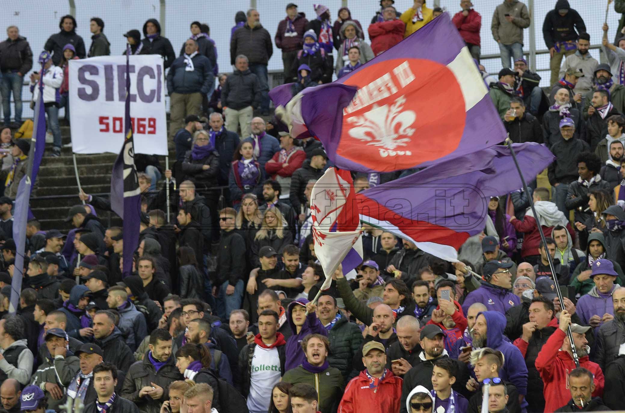 ATALANTA-FIORENTINA COPPA ITALIA 25-04-2019 TIFOSI DELLA FIORENTINA. GALASSI SILVANO/SILPRESS