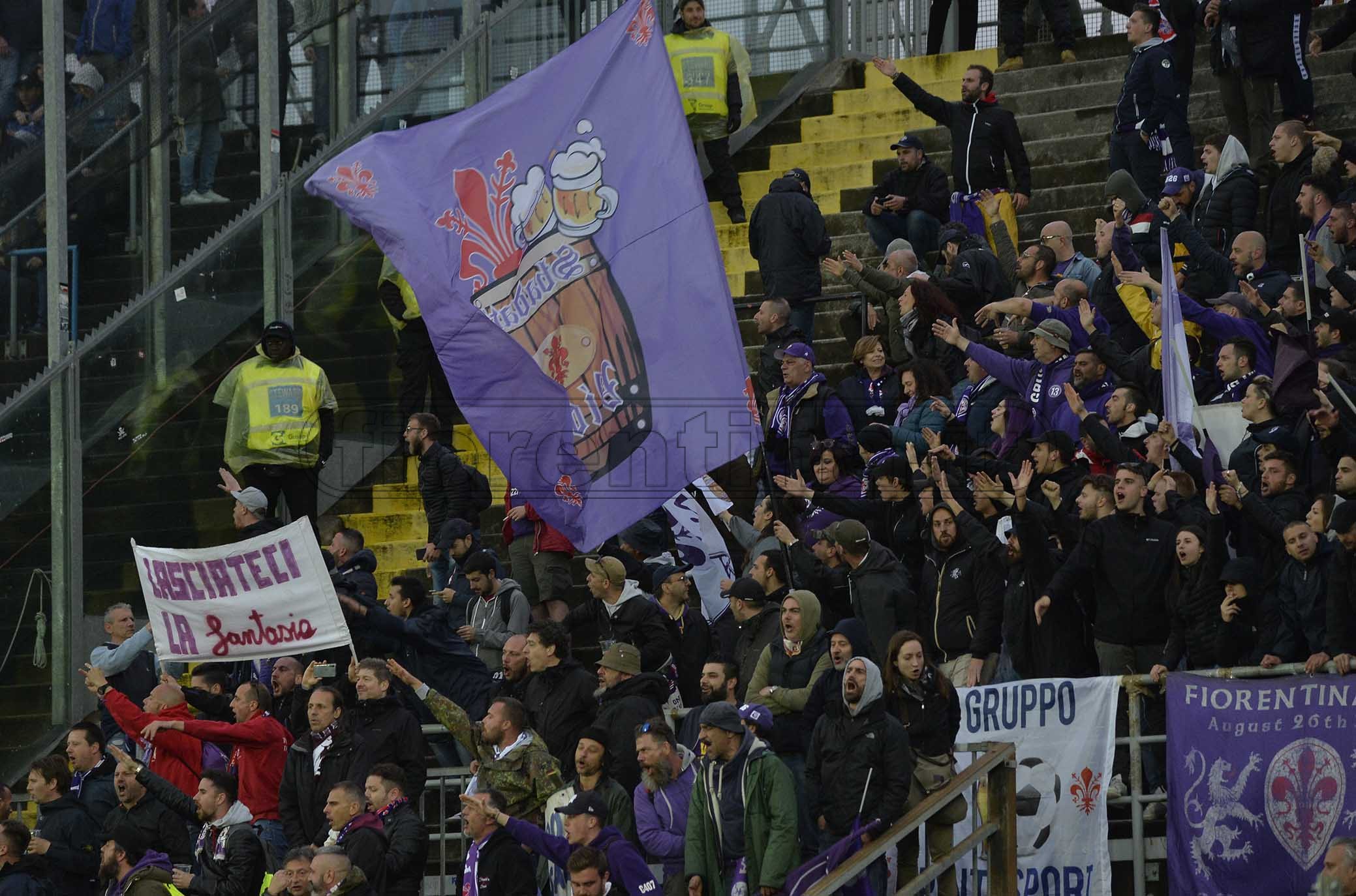 ATALANTA-FIORENTINA COPPA ITALIA 25-04-2019 TIFOSI DELLA FIORENTINA. GALASSI SILVANO/SILPRESS