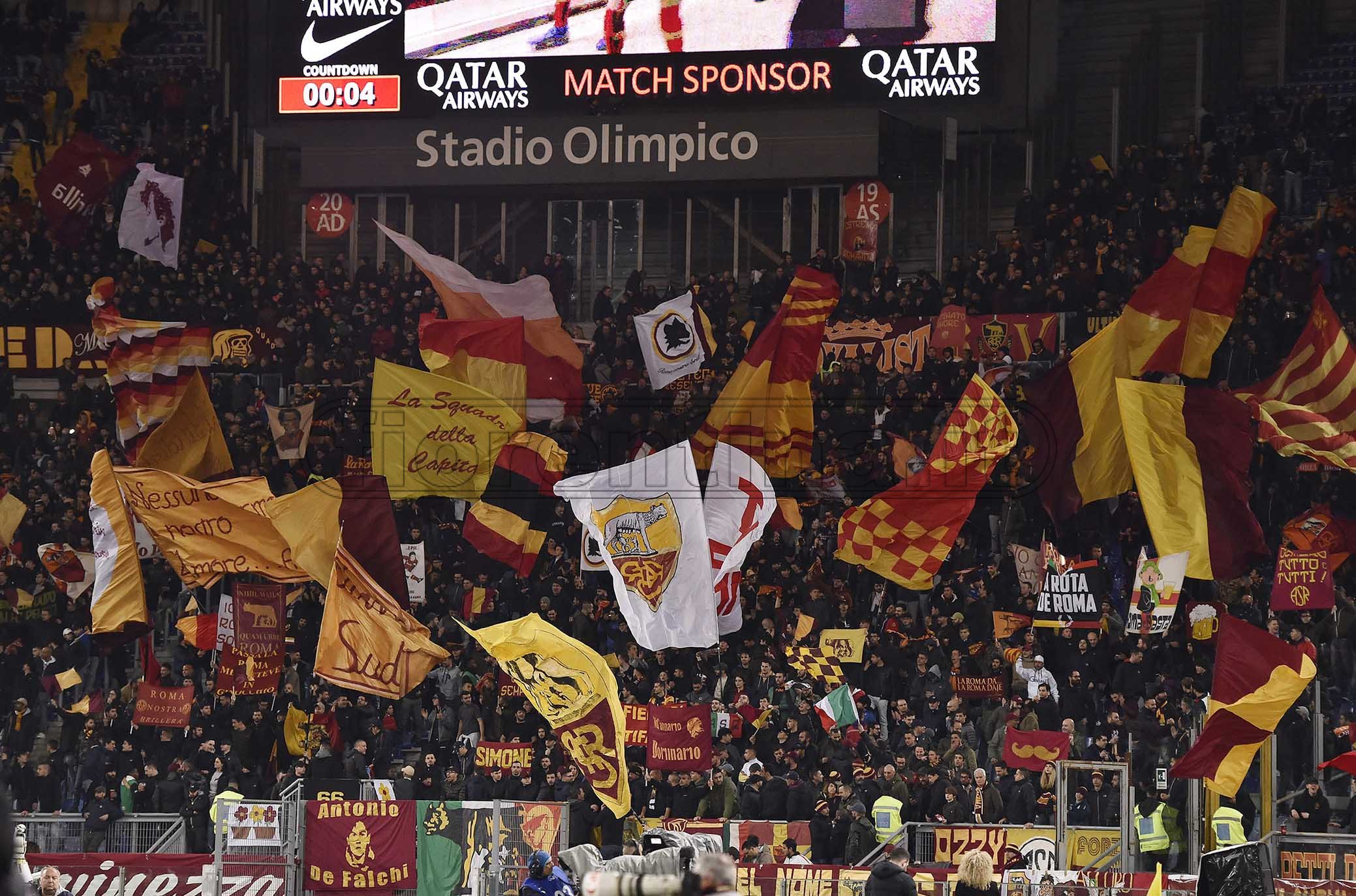 ROMA-FIORENTINA 03-04-2019 TIFOSI DELLA ROMA. SILPRESS