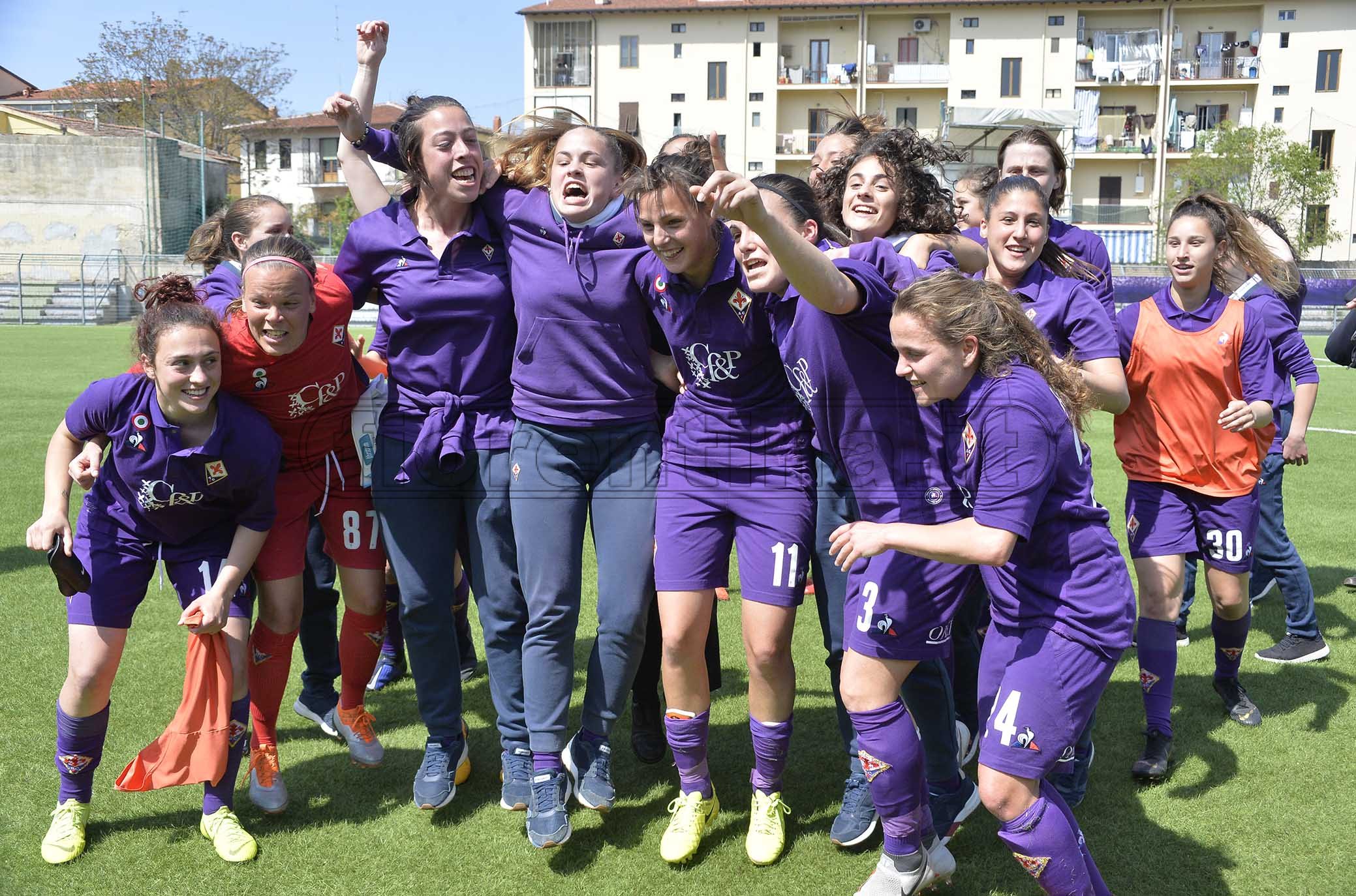 FIORENTINA WOMEN'S-ROMA 20-04-2019 ESULTANZA DI FINE PARTITA. GALASSI SILVANO/SILPRESS