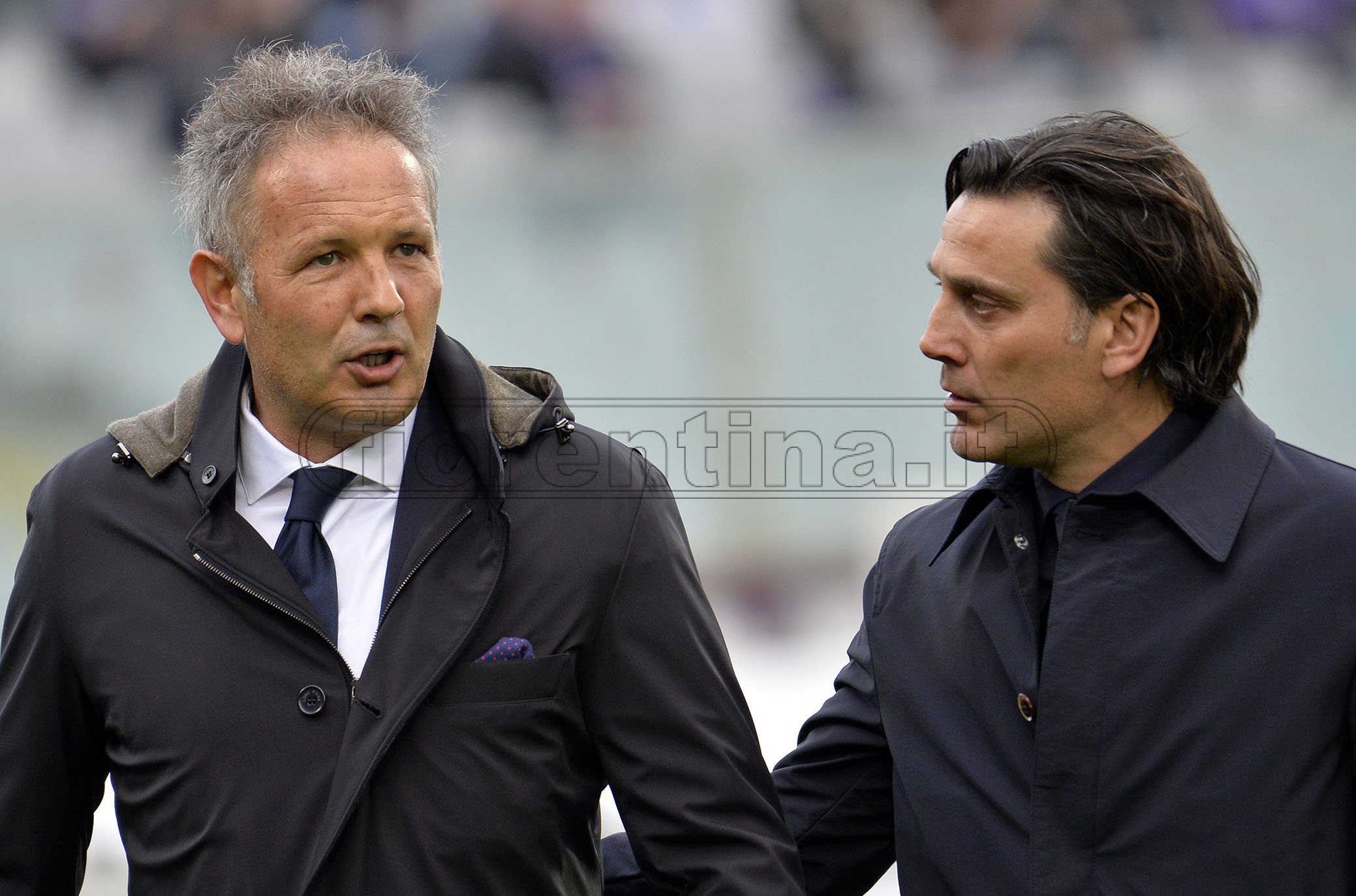 FIORENTINA-BOLOGNA 14-04-2019 VINCENZO MONTELLA E MIHAJLOVIC. GALASSI SILVANO/SILPRESS