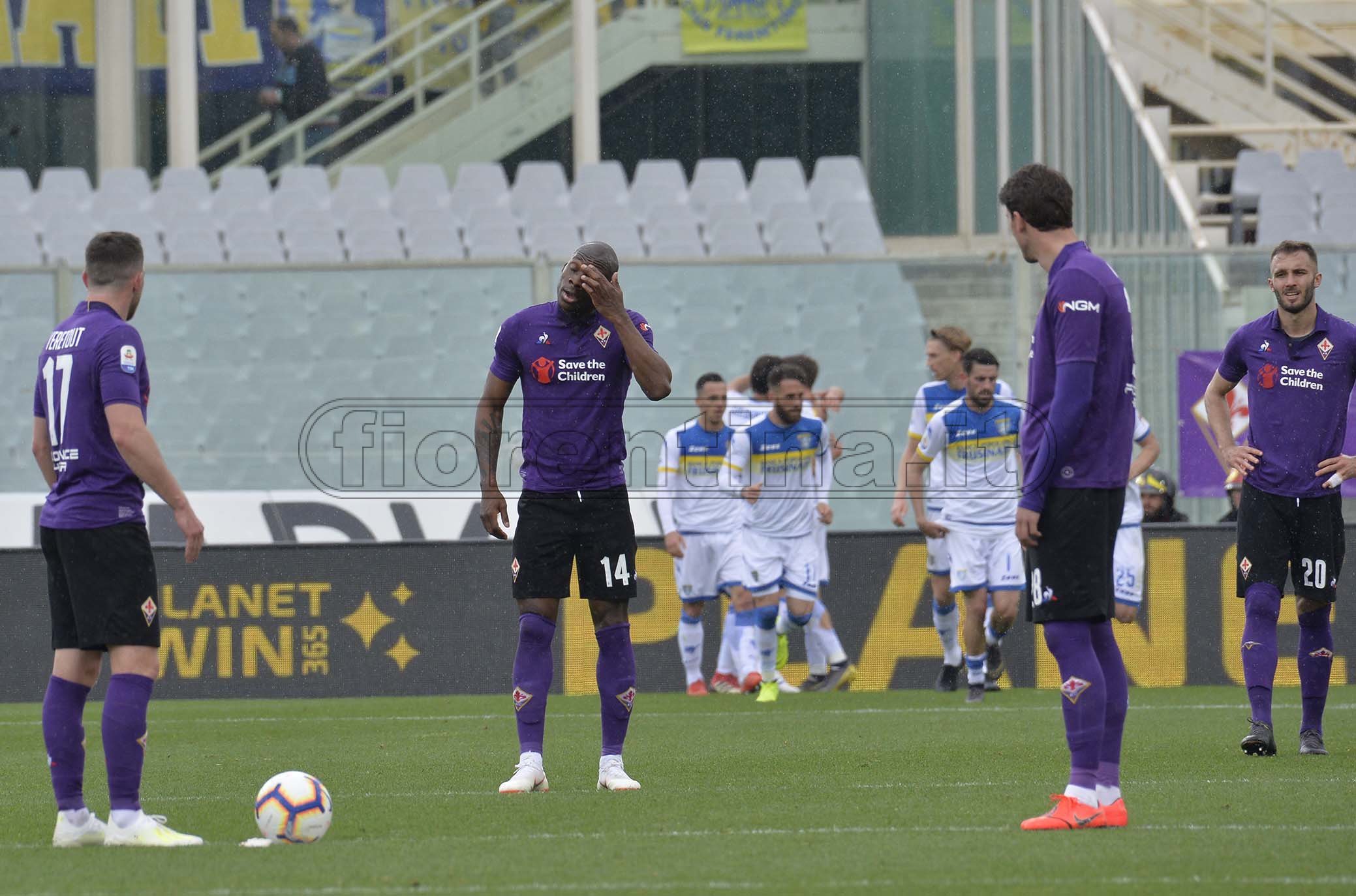 FIORENTINA-FROSINONE 07-04-2019 DELUSIONE PER IL GOL SUBITO. GALASSI SILVANO/SILPRESS