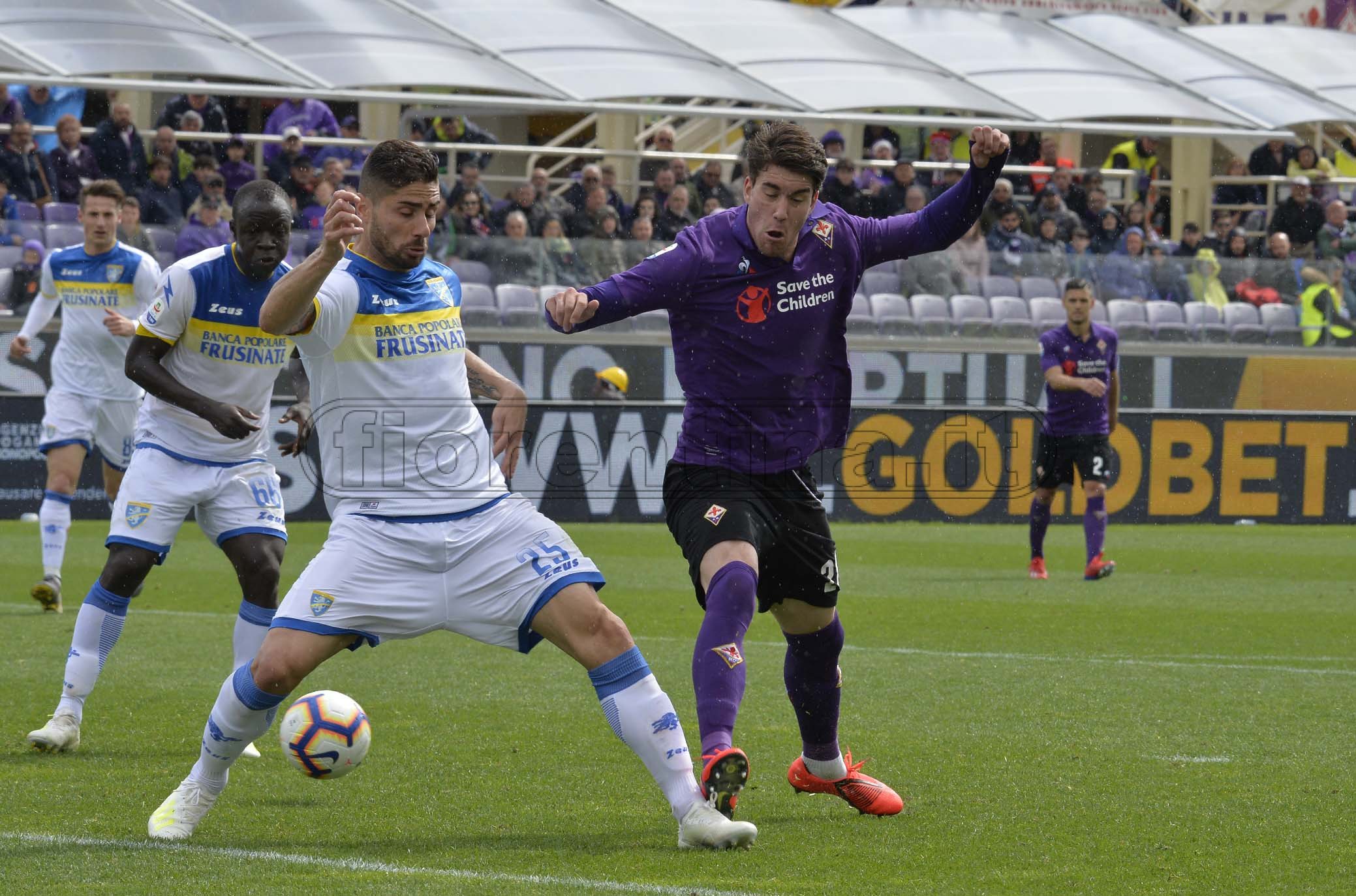 FIORENTINA-FROSINONE 07-04-2019 DUSAN VLAHOVIC E CAPUANO. GALASSI SILVANO/SILPRESS
