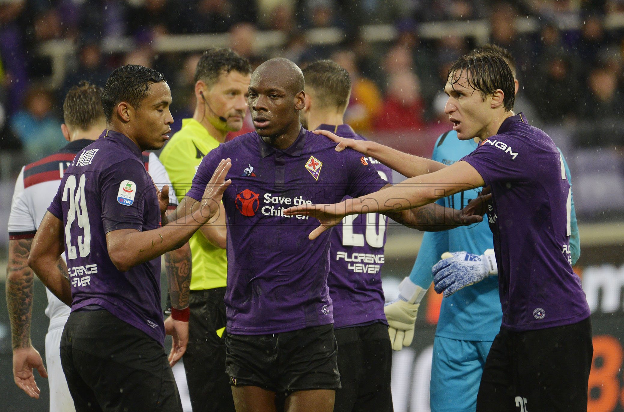 FIORENTINA-BOLOGNA 14-04-2019 FEDERICO CHIESA, DABO E LUIS MURIEL. GALASSI SILVANO/SILPRESS
