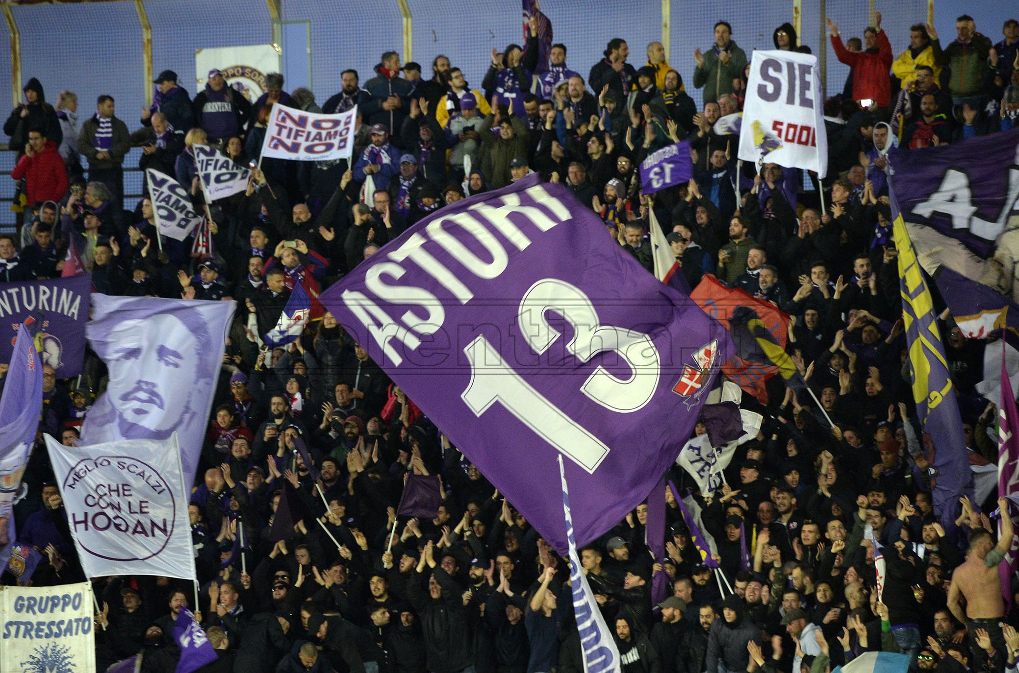Questura Bergamo: 15 daspo per i tifosi della Fiorentina per la gara di Coppa Italia