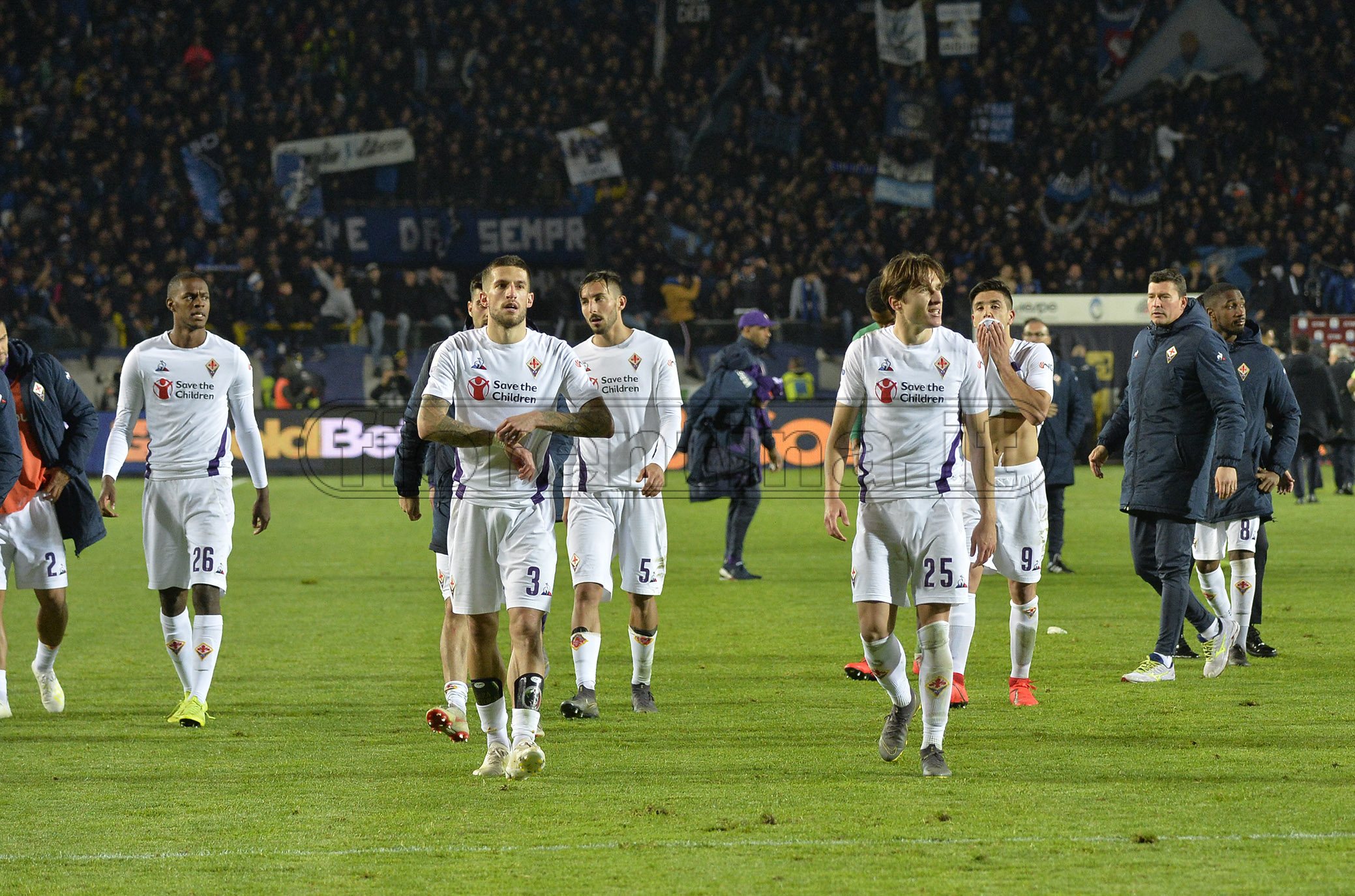 ATALANTA-FIORENTINA COPPA ITALIA 25-04-2019. DELUSIONE FINE PARTITA. GALASSI SILVANO/SILPRESS
