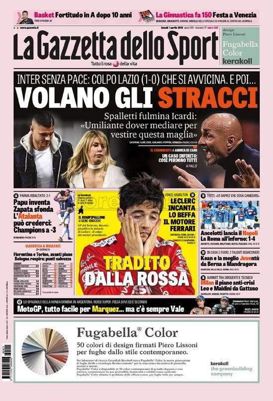Quotidiani: la prima pagina di Qs, Stadio, Gazzetta, Corriere dello Sport, Tuttosport