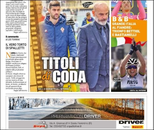Quotidiani: la prima pagina di Qs, Stadio, Gazzetta, Corriere dello Sport, Tuttosport