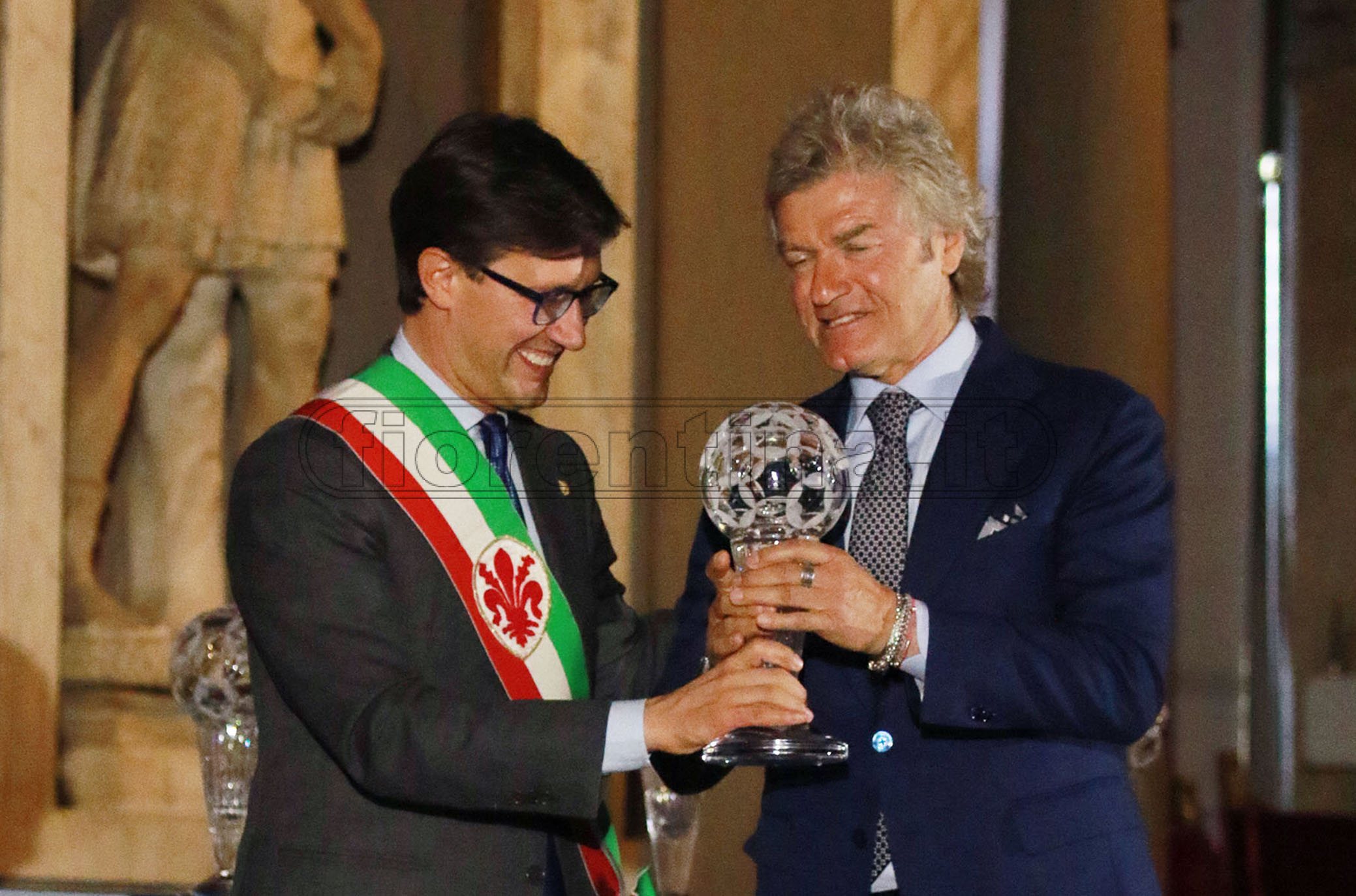FIRENZE 20-05-2019 HALL OF FAME 2019. DARIO NARDELLA CONSEGNA IL PREMIO A GIANCARLO ANTOGNONI. GALASSI SILVANO/SILPRESS SILPRESS