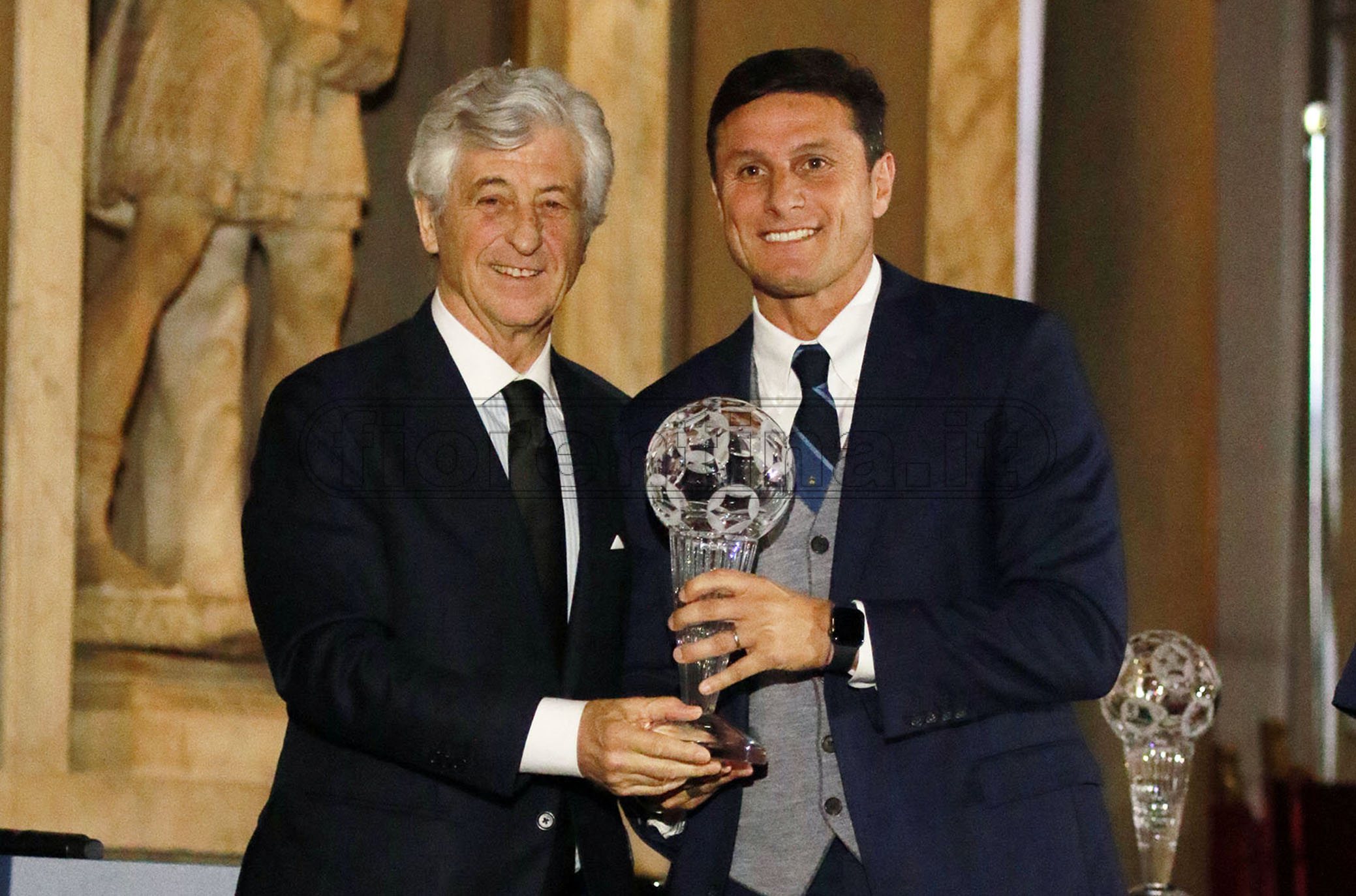 FIRENZE 20-05-2019 HALL OF FAME 2019. DARIO GIANNI RIVERA E JAVIER ZANETTI. GALASSI SILVANO/SILPRESS SILPRESS